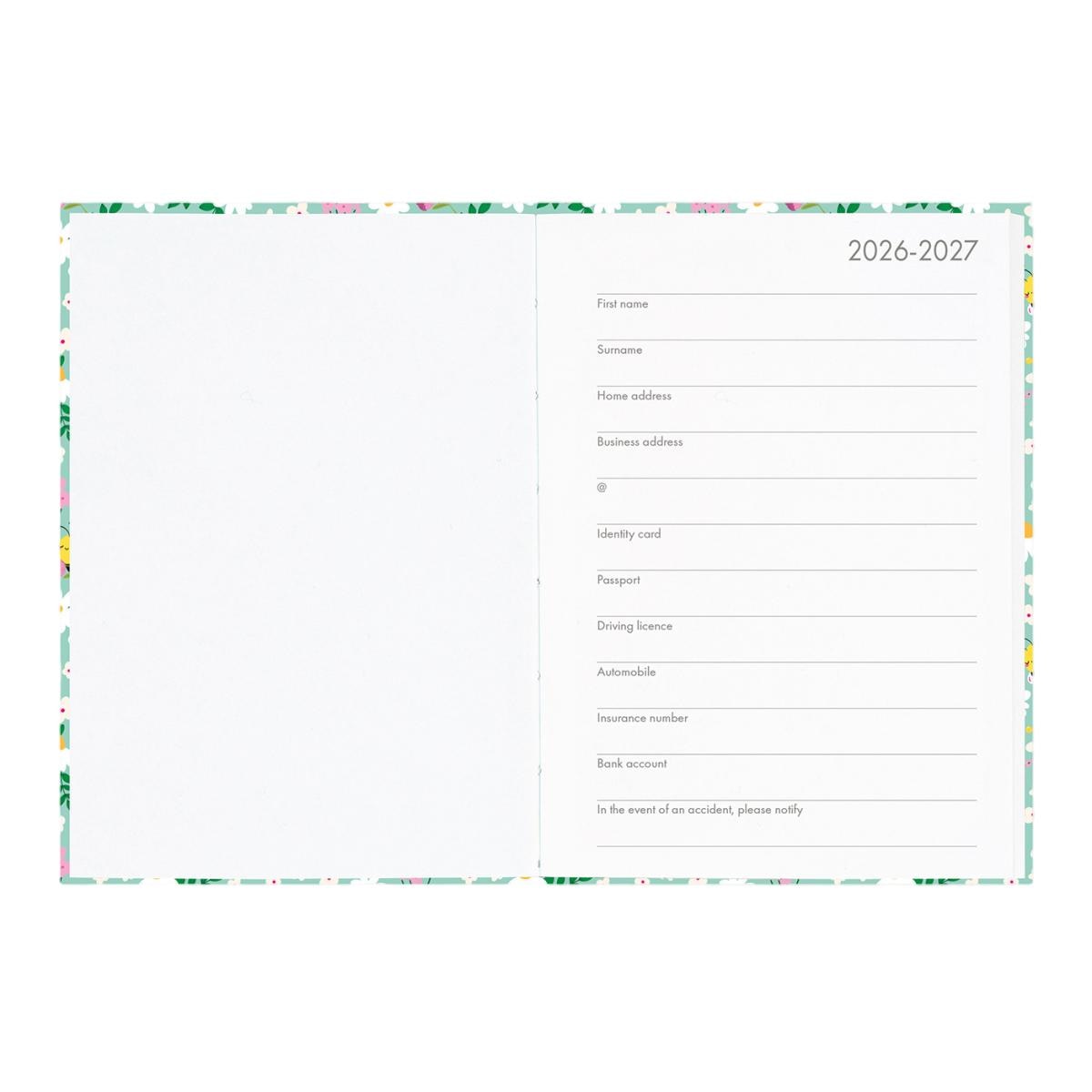 Agenda 1 Dia por Página 16 Meses 26/27 Legami Bee Green Multilingüe 2