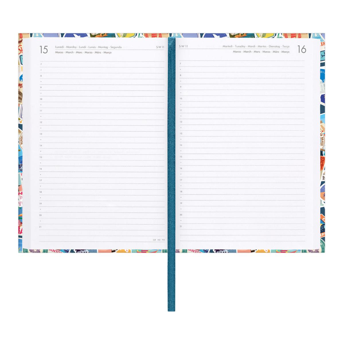 Agenda 1 Dia por Página 16 Meses 26/27 Legami Travel Stickers Multilingüe 3