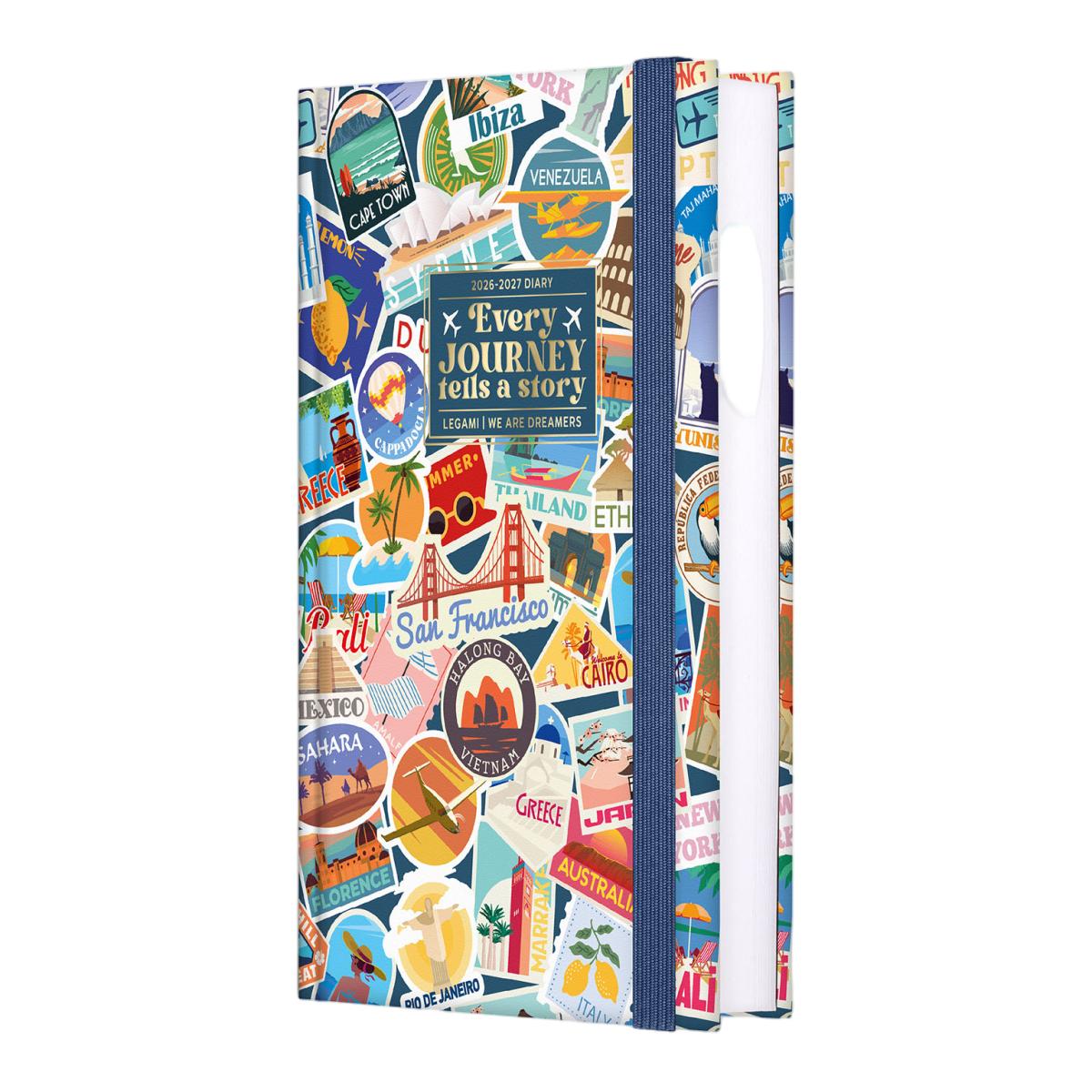 Agenda 1 Dia por Página 16 Meses 26/27 Legami Travel Stickers Multilingüe 4