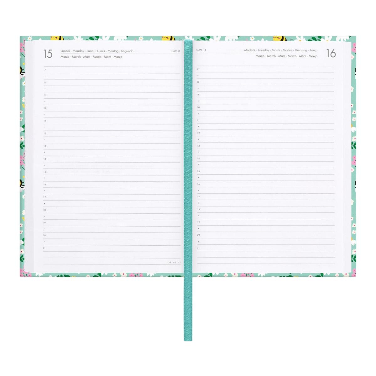 Agenda 1 Dia por Página 16 Meses 26/27 Legami Bee Multilingüe 3