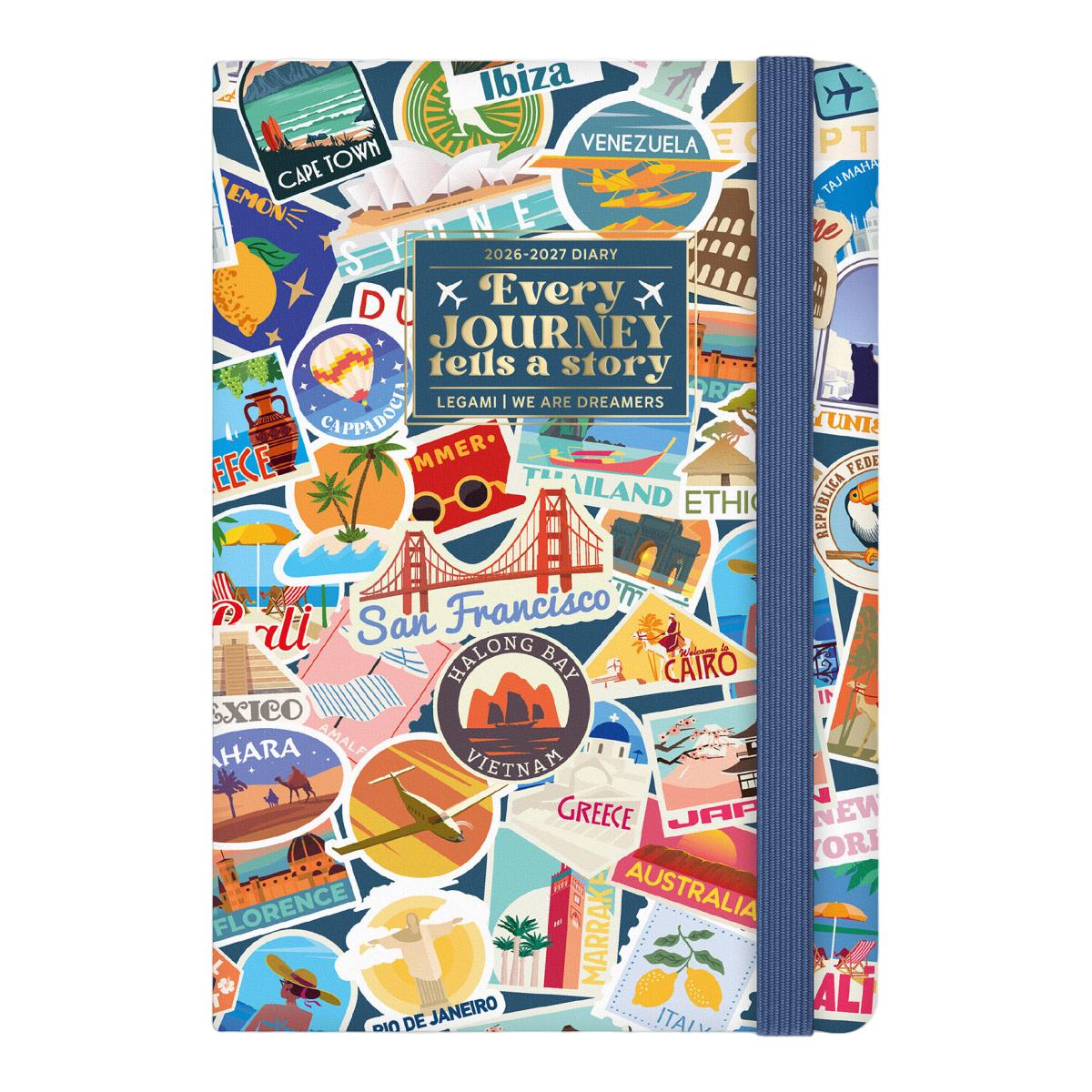 Imagem 0 de Agenda Semanal Vista 16 Meses 26/27 Legami Travel Stickers Multilingüe