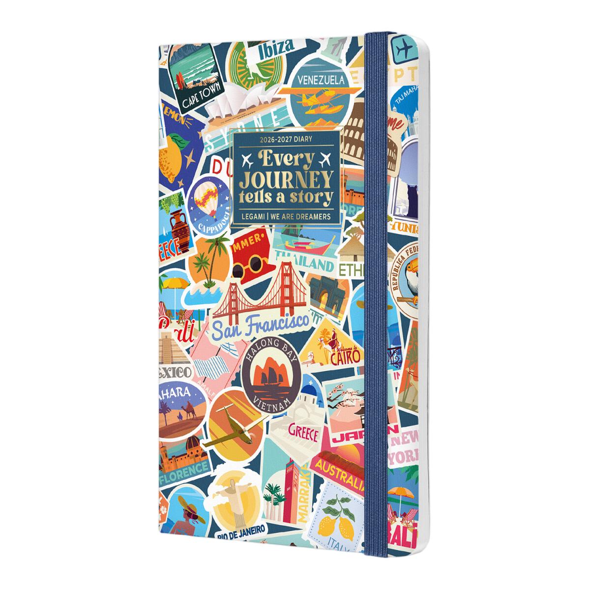Agenda Semanal Vista 16 Meses 26/27 Legami Travel Stickers Multilingüe 4