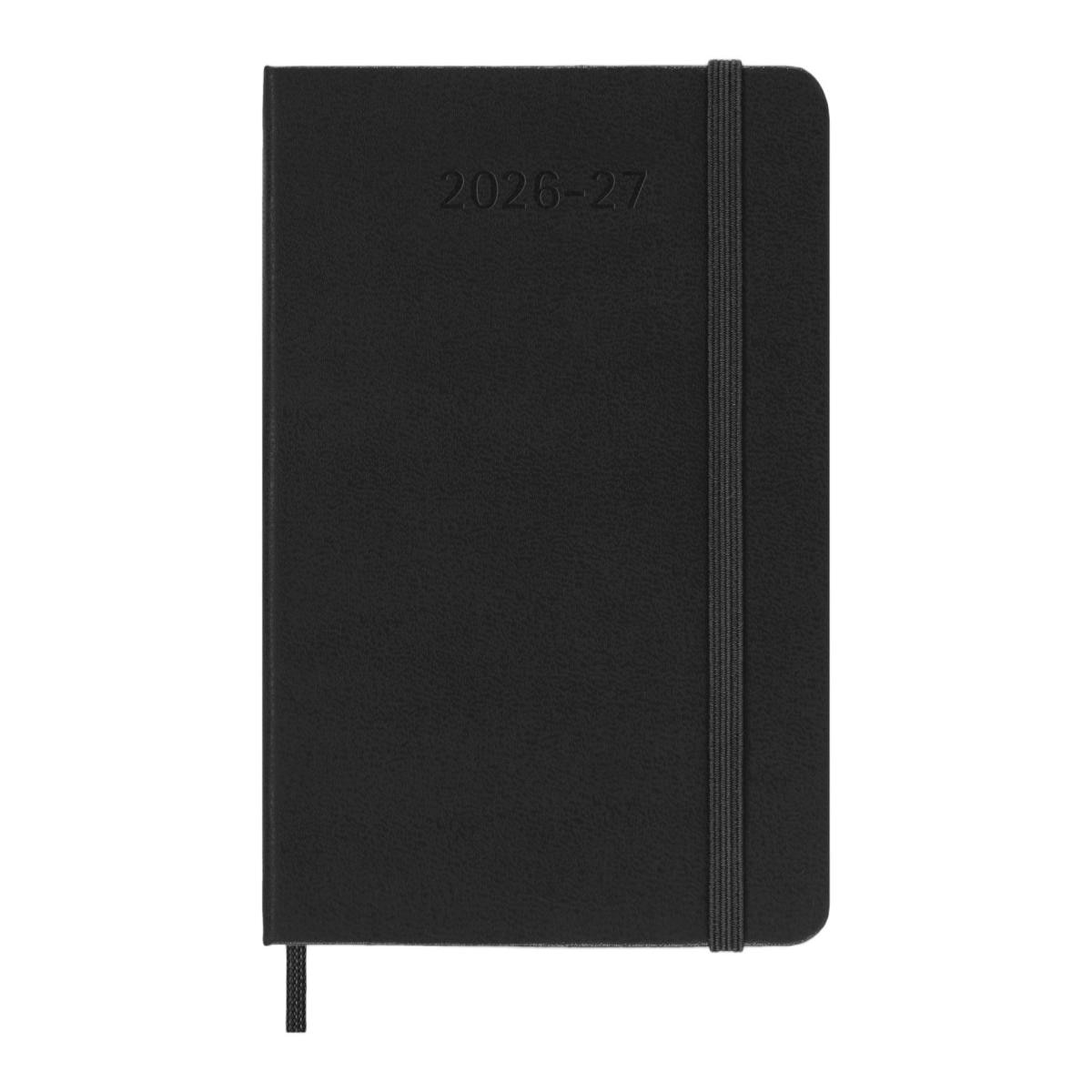 Agenda 2026-2027 18 Meses Semanal de Bolso Preta de Capa Dura Preto-2