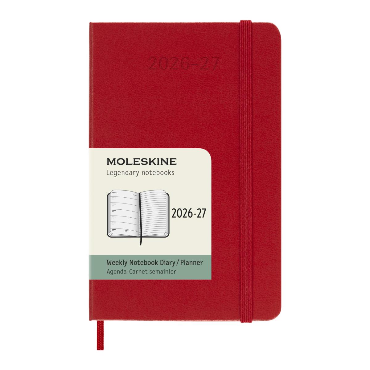 Imagem 0 de Agenda 2026-2027 18 Meses Semanal de Bolso Vermelho de Capa Dura