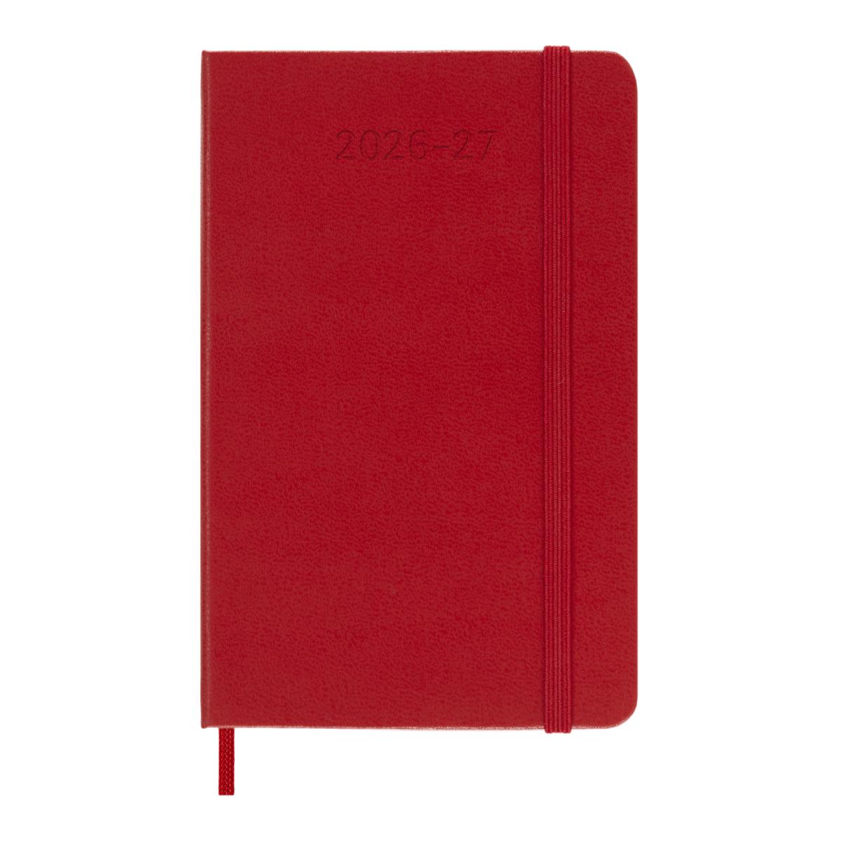 Agenda 2026-2027 18 Meses Semanal de Bolso Vermelho de Capa Dura Vermelho-2