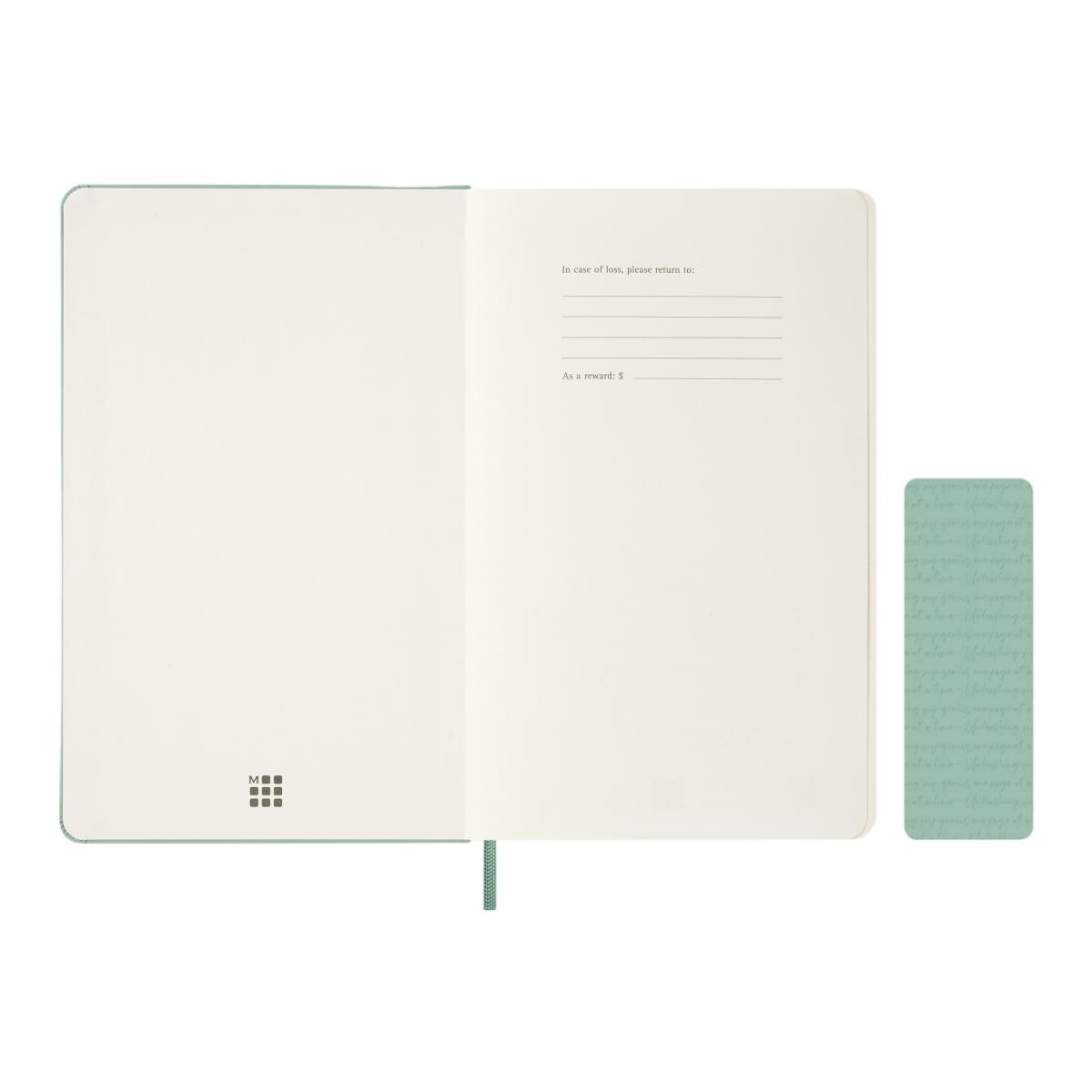 Agenda large 18 meses de julio 2026 a diciembre 2027 semana vista tapa dura Moleskine verde salvia en inglés Verde-3