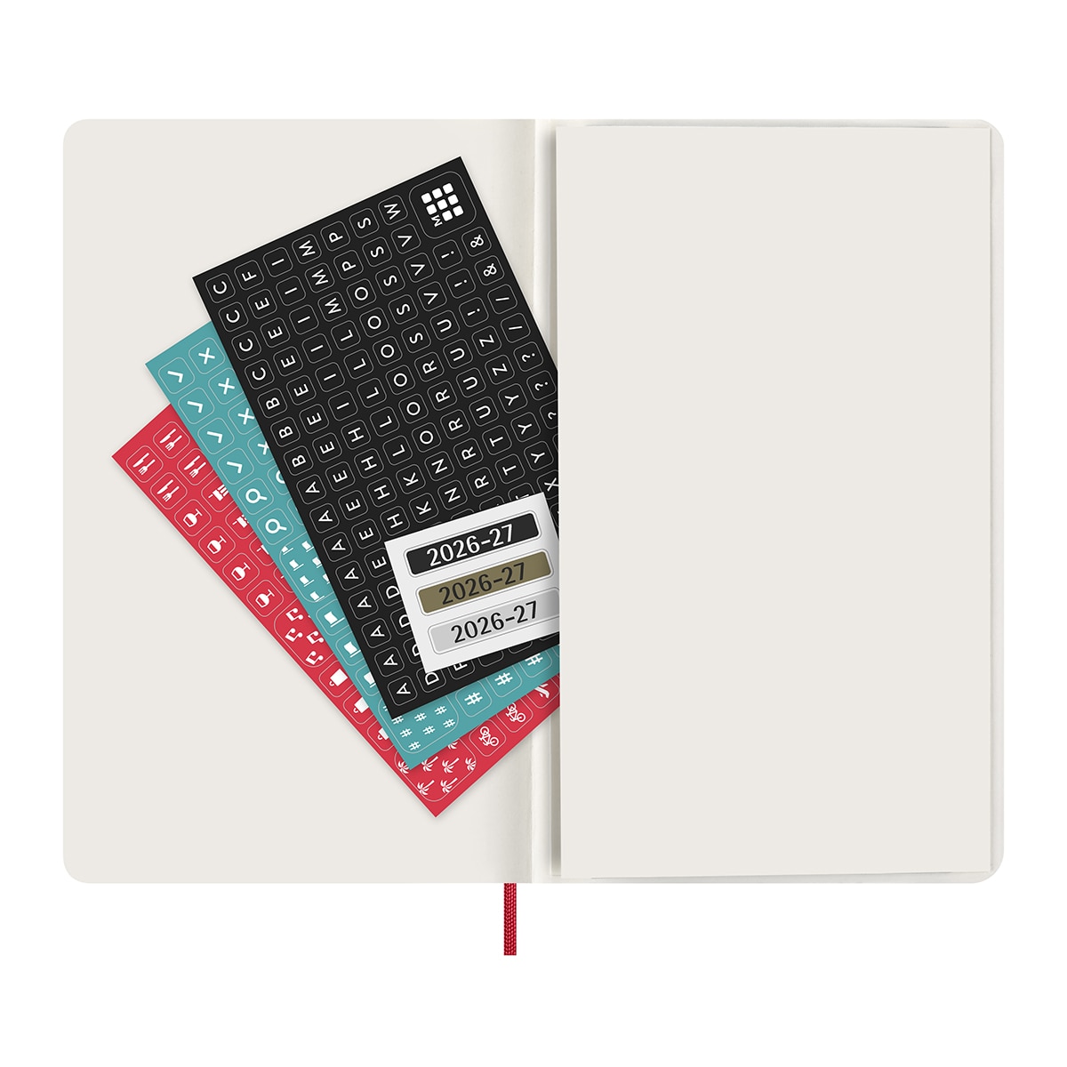 Agenda Semanal 18 Meses 2026-2027 A5 Soft Vermelha Vermelho-6