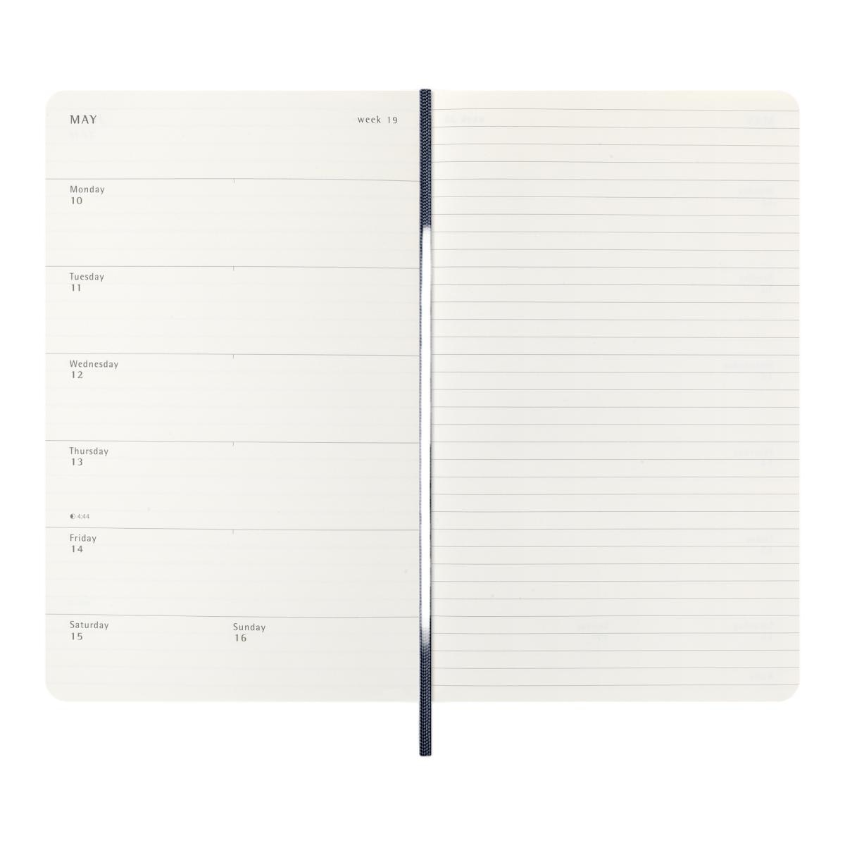 Agenda Semanal 18 Meses 2026-2027  A5 Soft Azul Azul-4