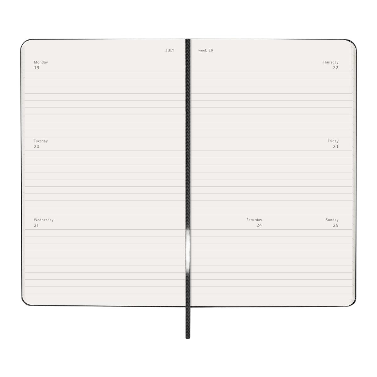 Agenda Semanal 18 Meses 2026-2027 Horizontal A5 Preto Preto-4