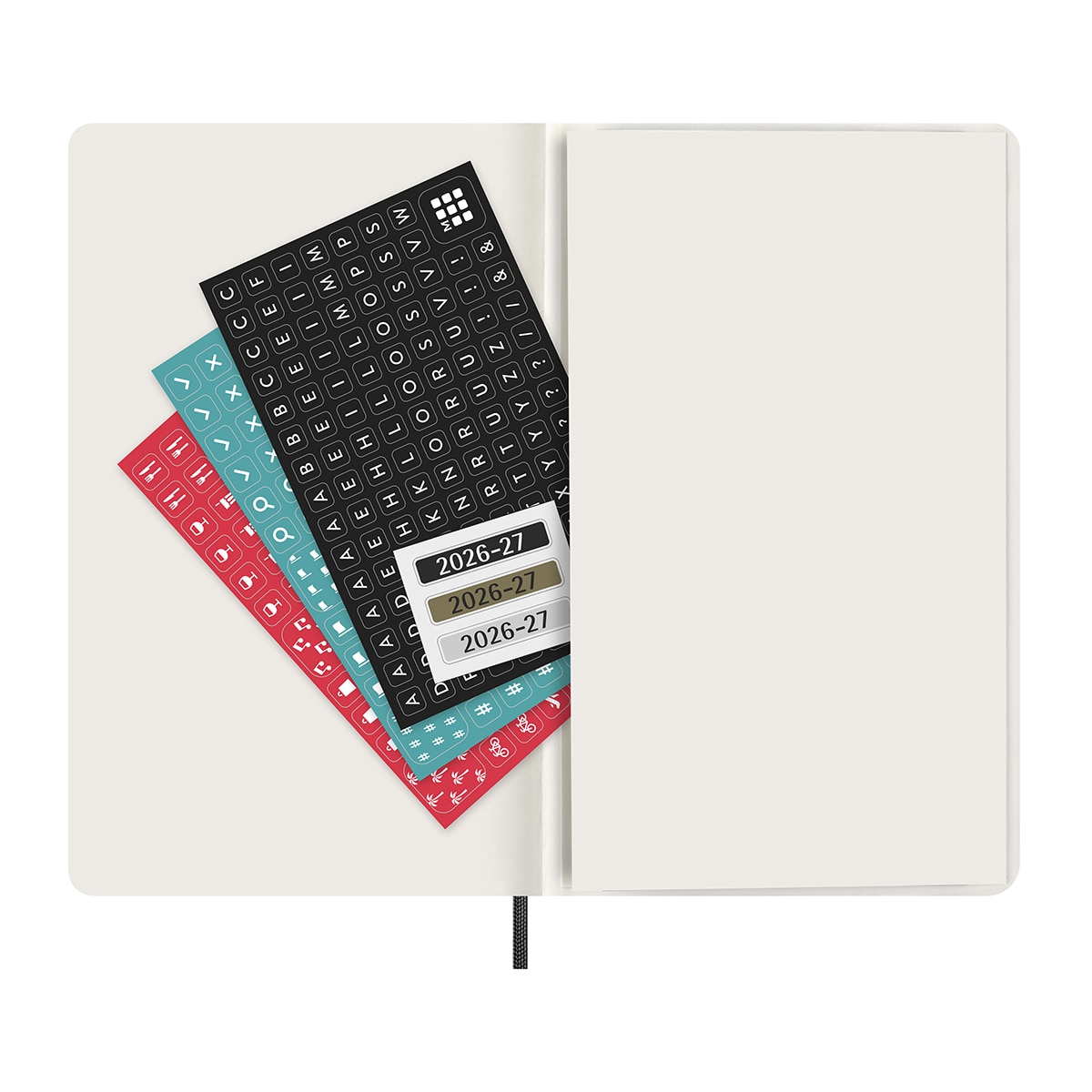 Agenda Diária 18 Meses 2026-2027 A5 Soft Preto Preto-6