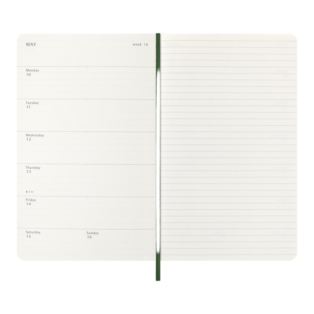 Agenda Semanal 18 Meses 2026-2027 A5 Soft Verde Myrtle Verde-4