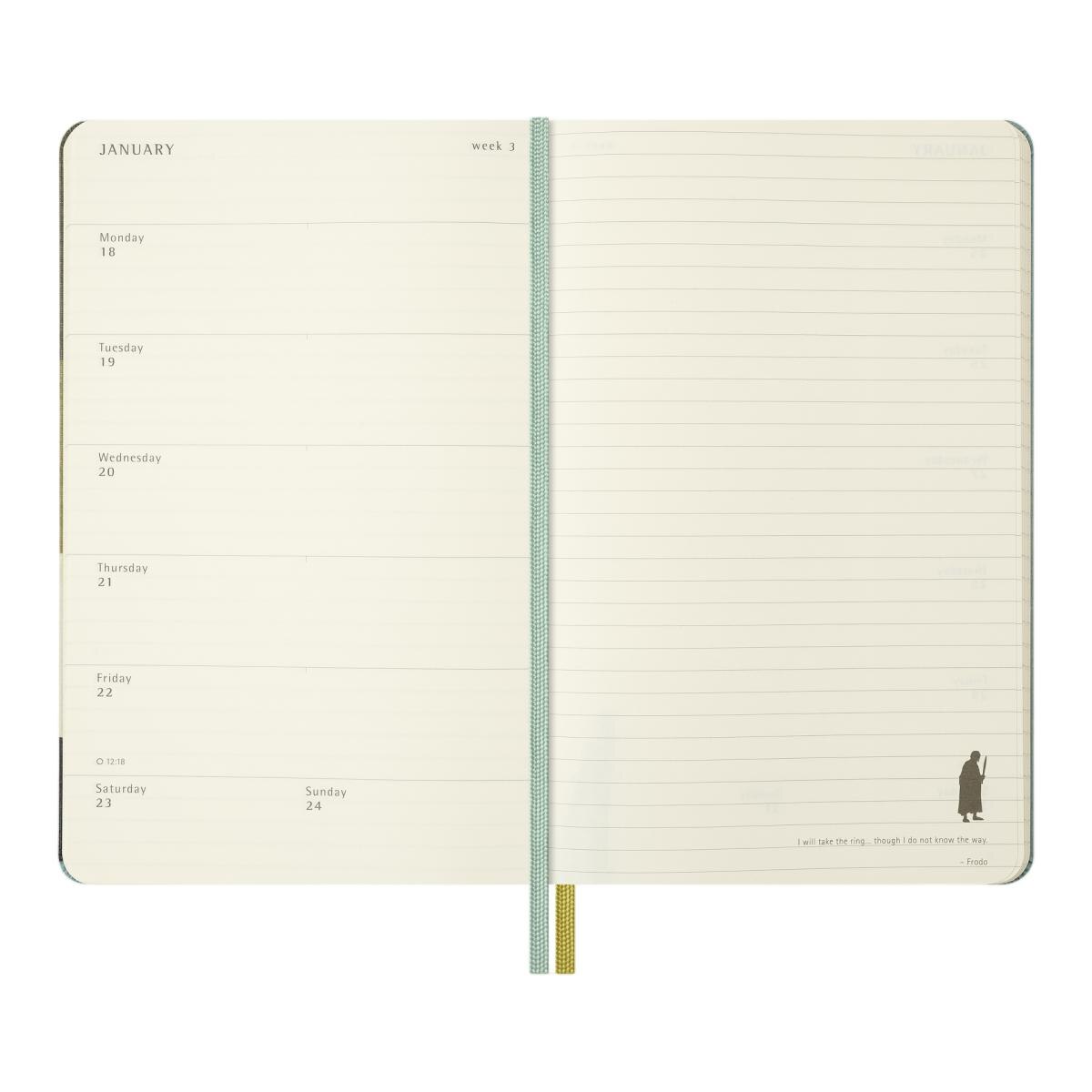 Agenda Semanal 18 Meses 2026-2027  A5 Lord of The Rings Multicolor-5