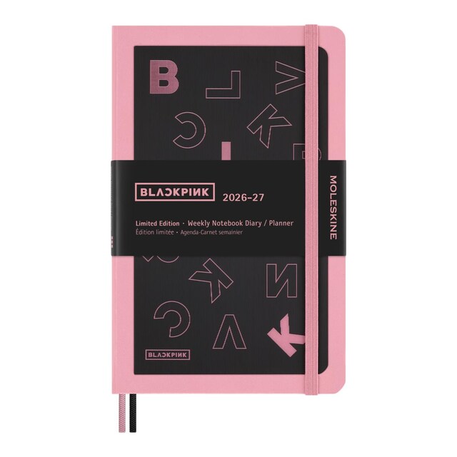 Agenda large 18 meses de julio 2026 a diciembre 2027 semana vista tapa dura  edición limitada Blackpink Moleskine multicolor en inglés