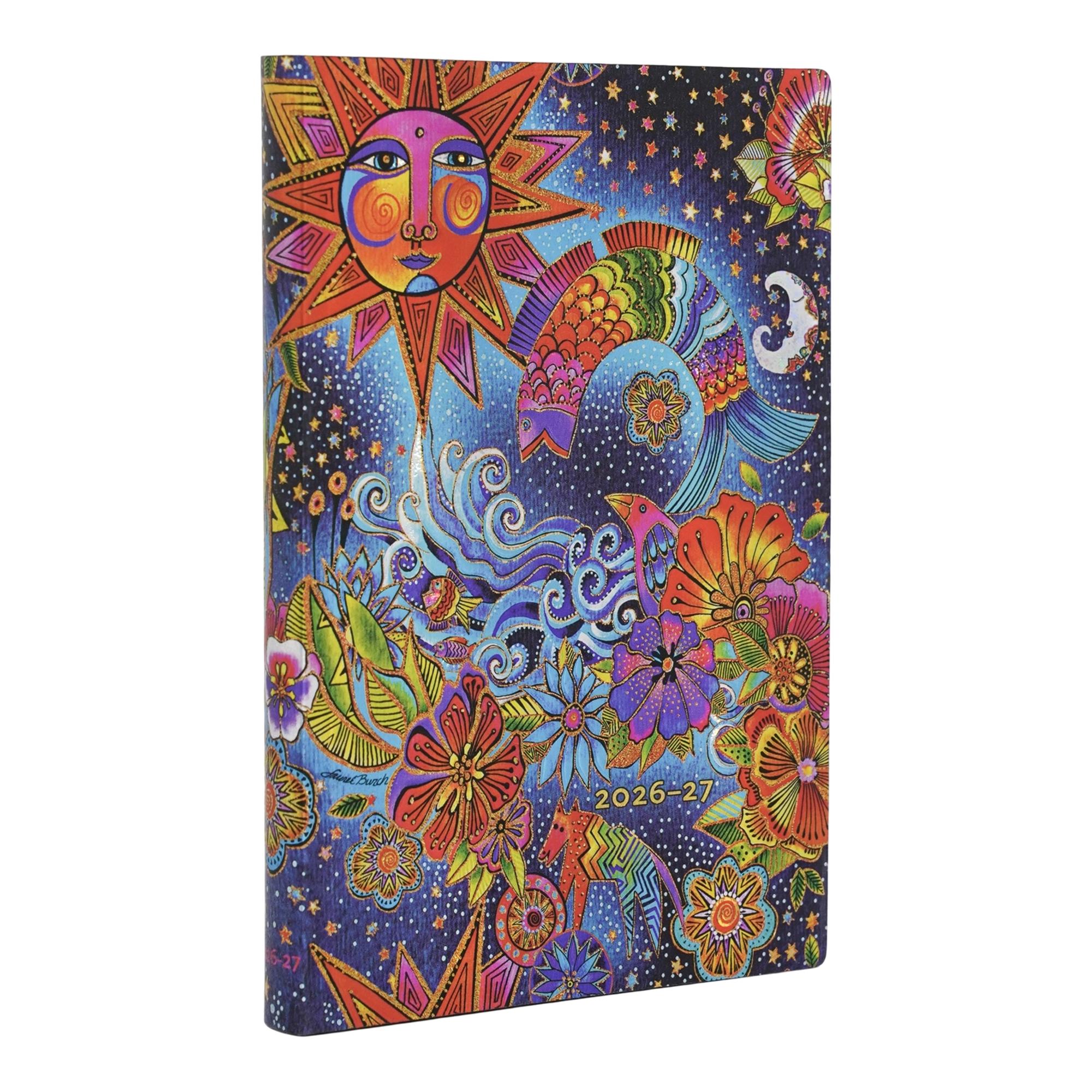 Agenda Flexi de 13 Meses (Sept26-Sept27) Magia celeste Mini (90x135mm) Apaisada de 176 páginas Paperblanks multicolor Multicolor-1