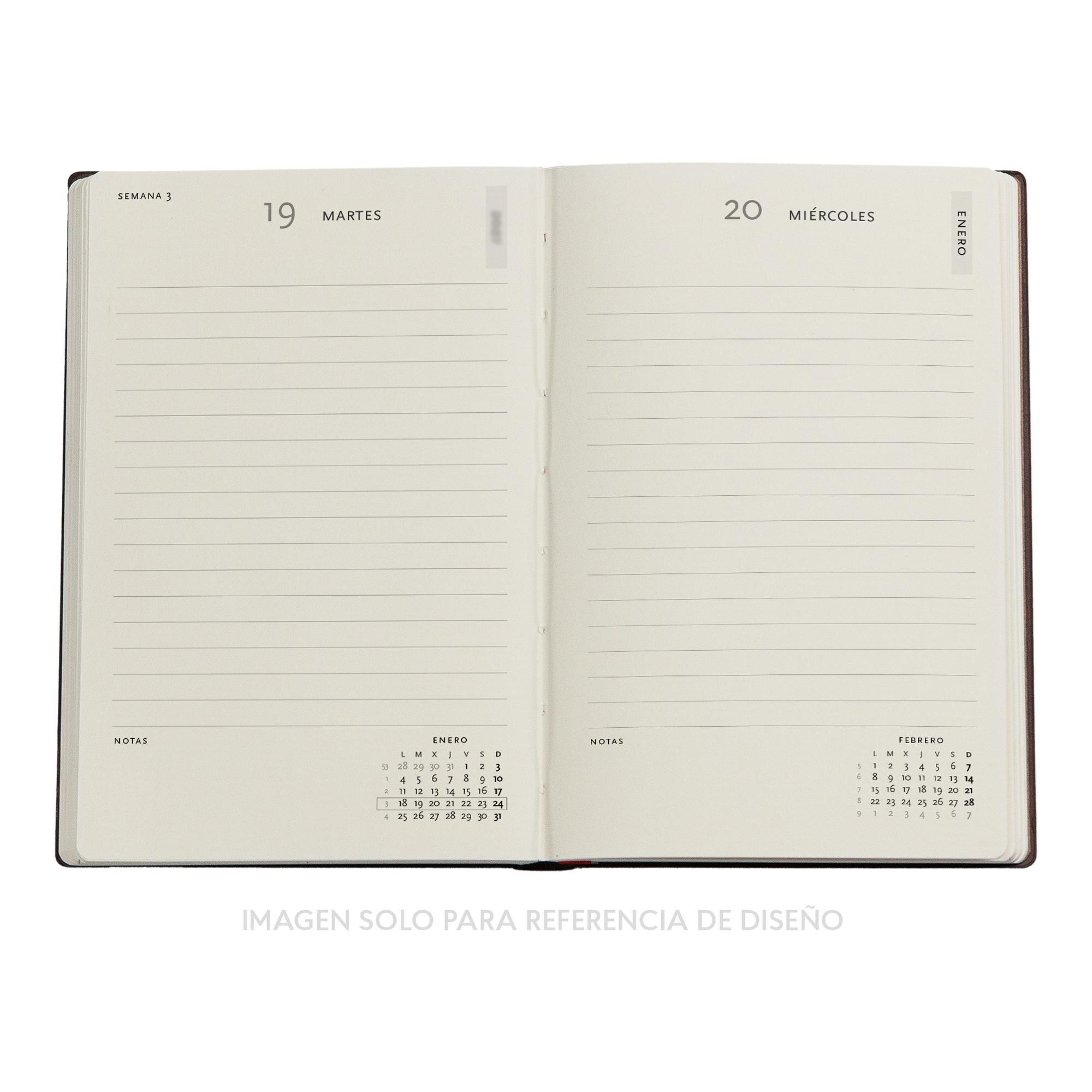 Agenda de 18 Meses (Jul 26 - Dic 27) Flores silvestres Mini (90x140mm) Apaisada de 224 páginas Paperblanks negro Negro-4