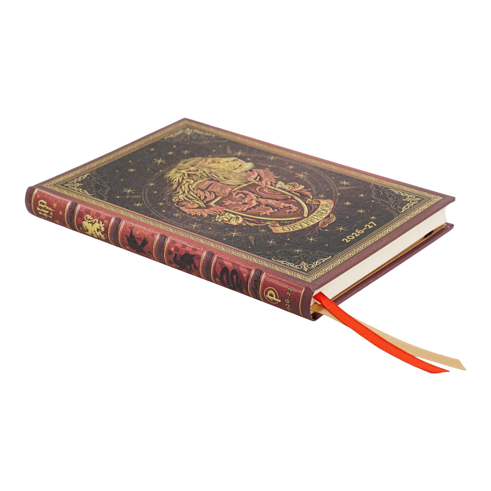 Agenda de 18 Meses (Jul 26 - Dic 27) Harry Potter Casa Gryffindor Midi (125x180mm) Apaisada de 224 páginas Paperblanks rojo Rojo-2
