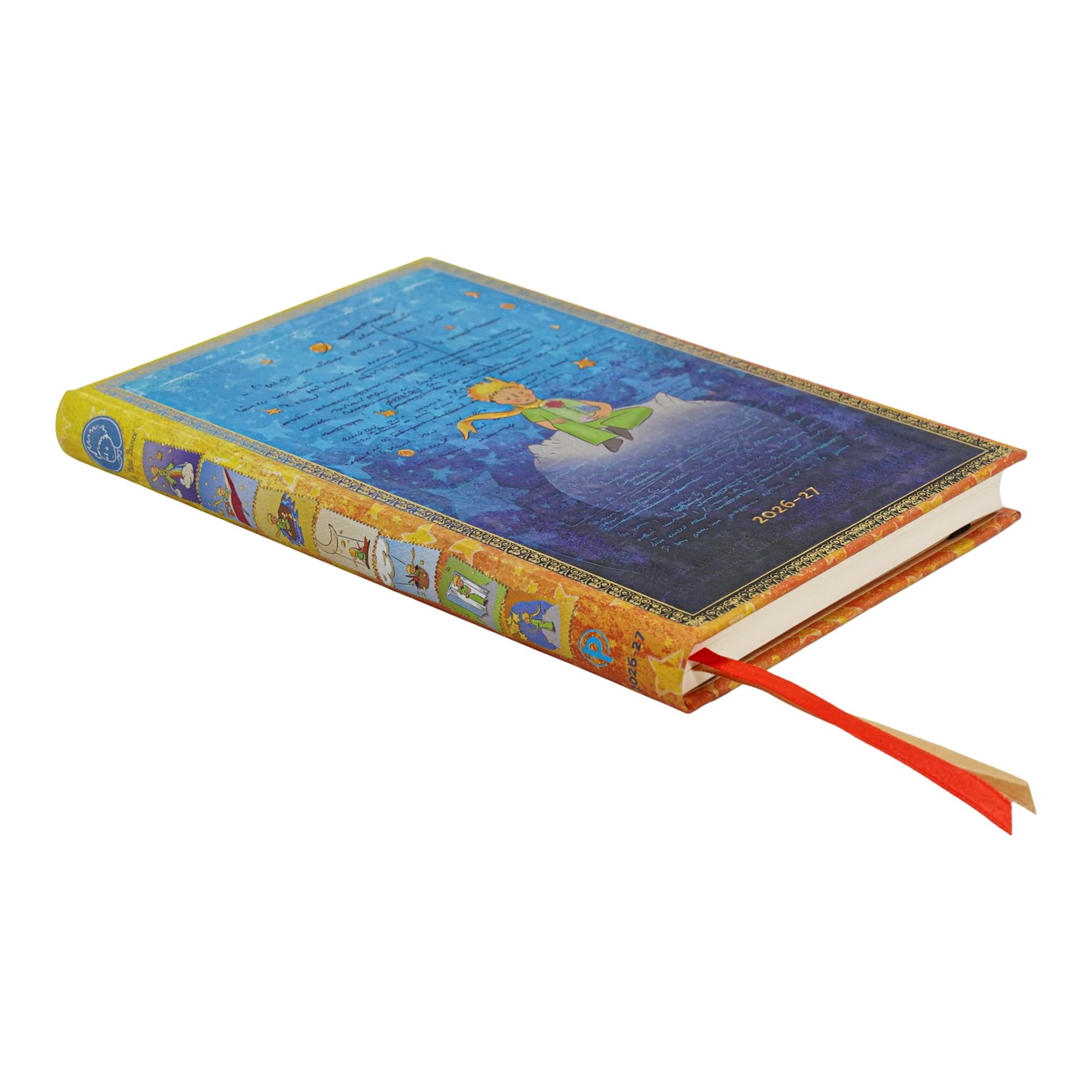 Agenda de 18 Meses (Jul 26 - Dic 27) Saint-Exupéry, El principito Midi (125x180mm) Apaisada de 224 páginas Paperblanks azul Azul-2