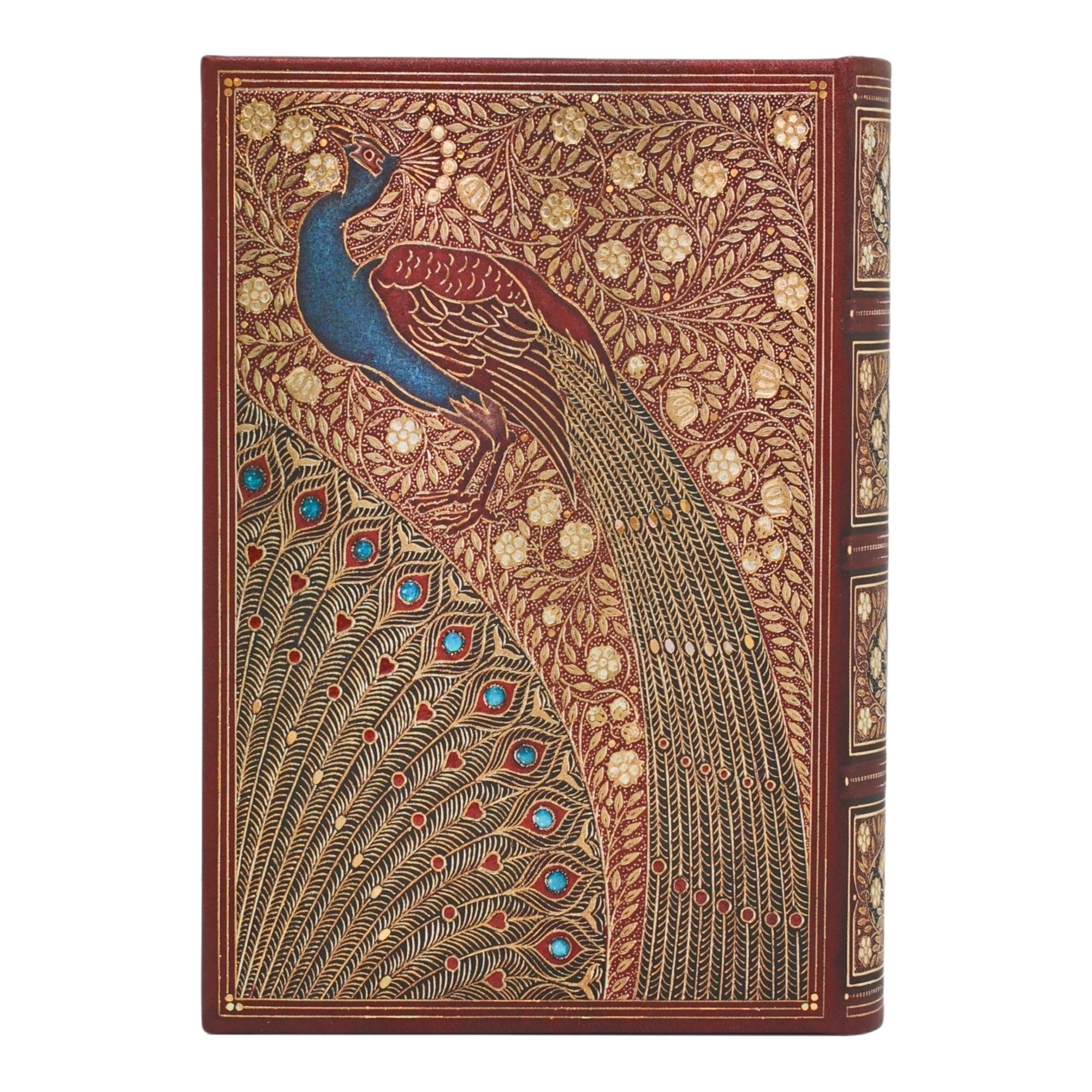 Imagen 3 de Agenda de 12 Meses (Ene 27 - Dic 27) Pavos reales de Hafez Mini (90x140mm) D/P de 432 páginas Paperblanks marrón Marrón