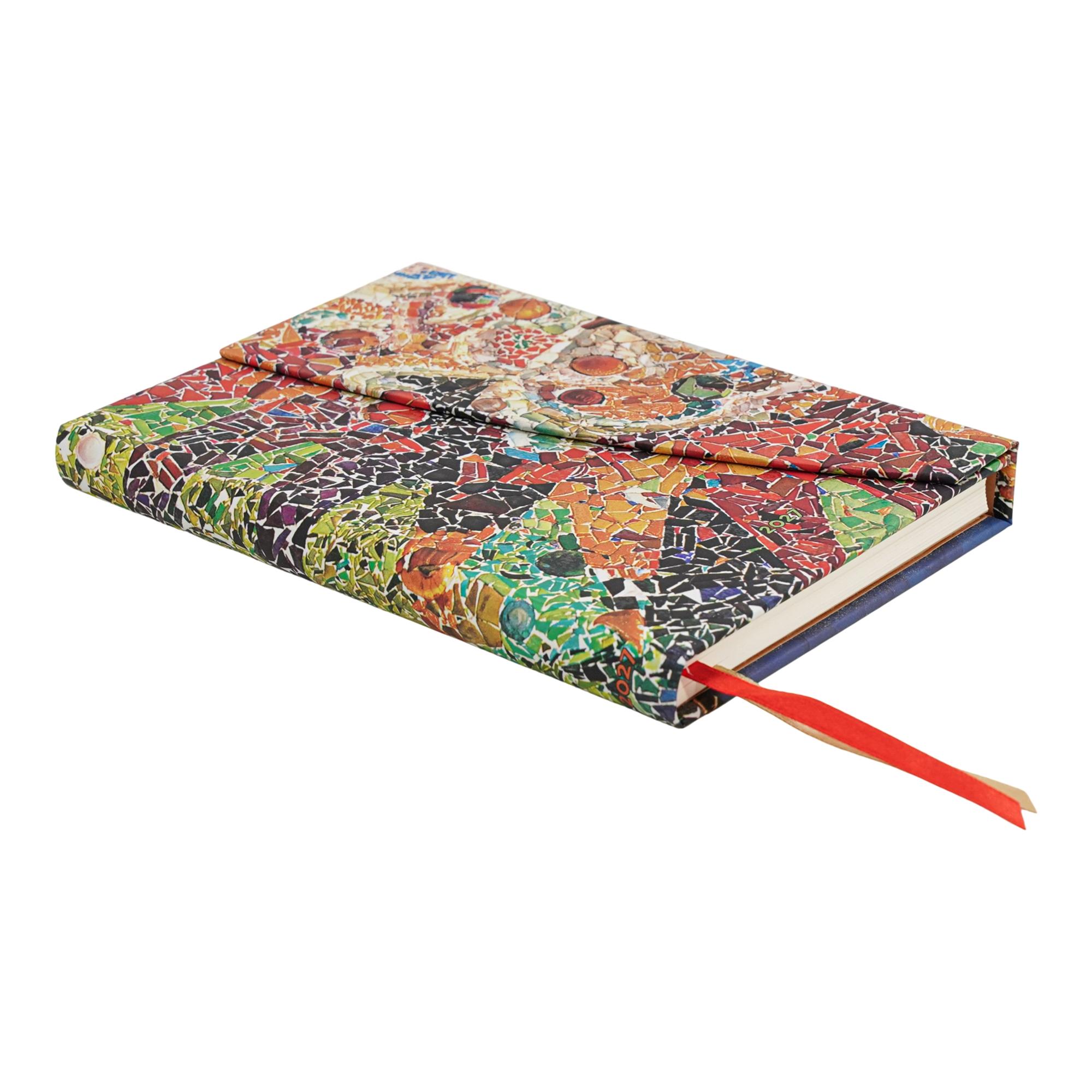 Imagen 2 de Agenda de 12 Meses (Ene 27 - Dic 27) Sol de Gaudí Midi (130x180mm) Apaisada de 176 páginas Paperblanks naranja Naranja