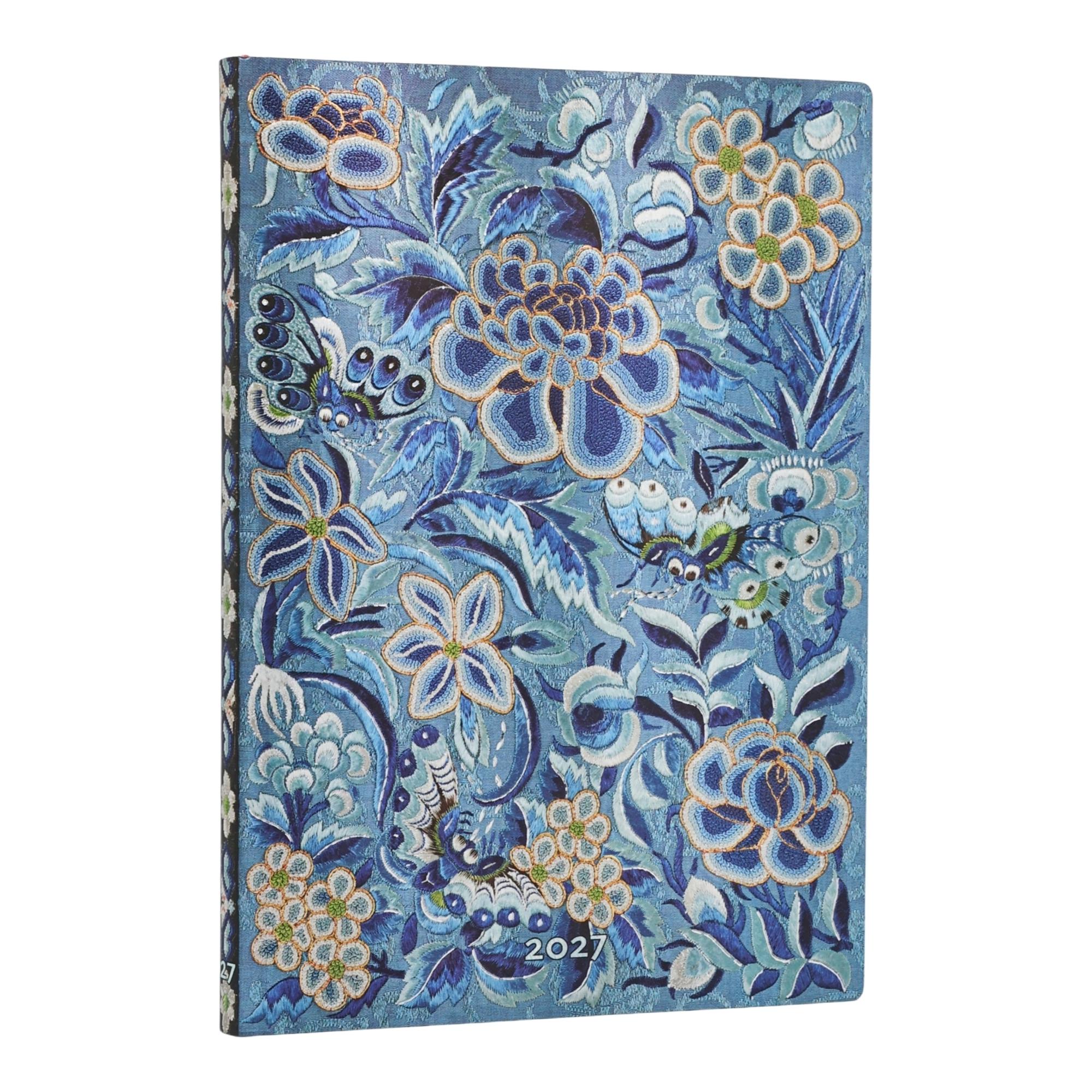 Agenda Flexi de 12 Meses (Ene 27 - Dic 27) Sauce Azul Midi (125x175mm) Apaisada de 176 páginas Paperblanks azul Azul-1