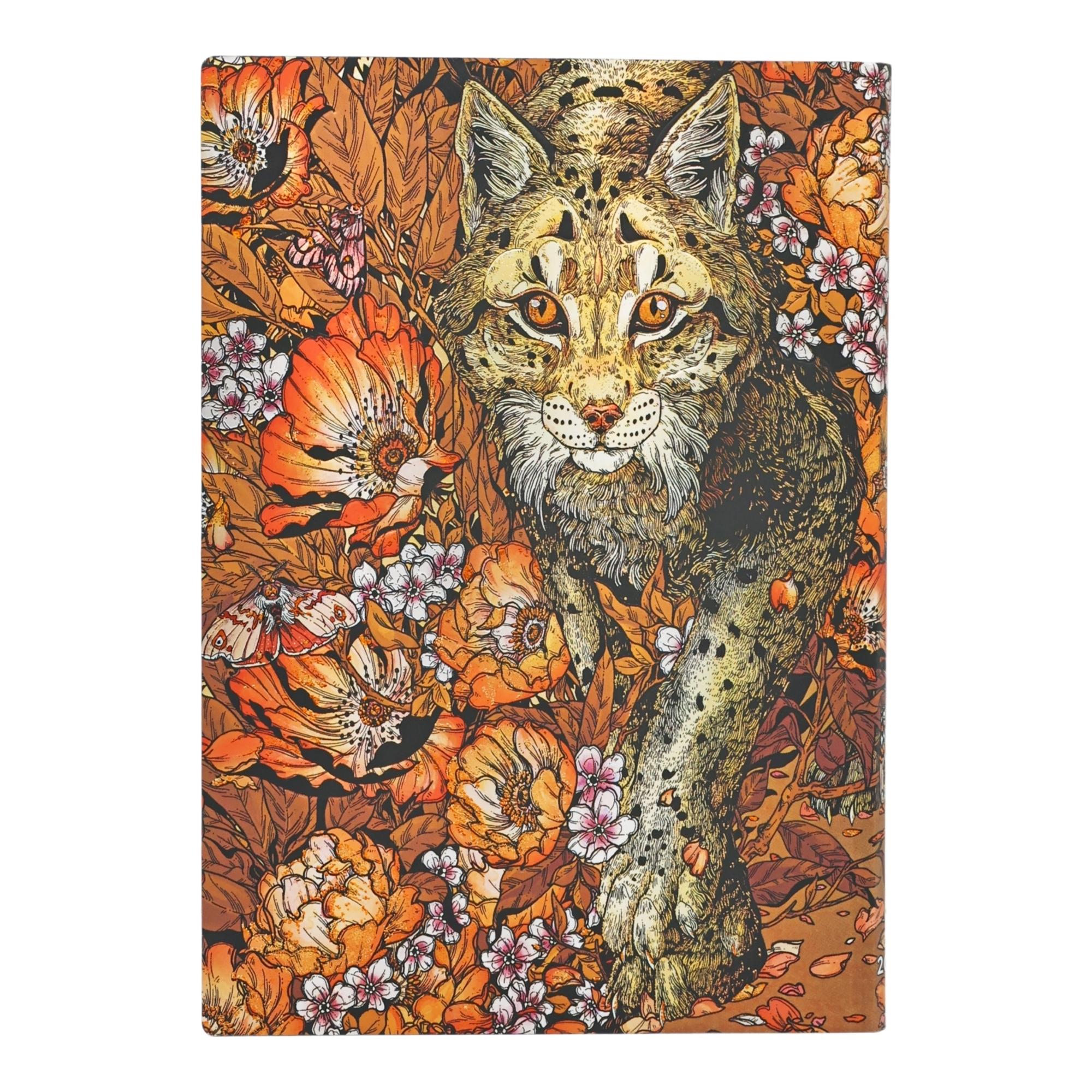 Imagen 3 de Agenda Flexi de 12 Meses (Ene 27 - Dic 27) Mirada de lince Midi (125x175mm) Apaisada de 176 páginas Paperblanks naranja Naranja