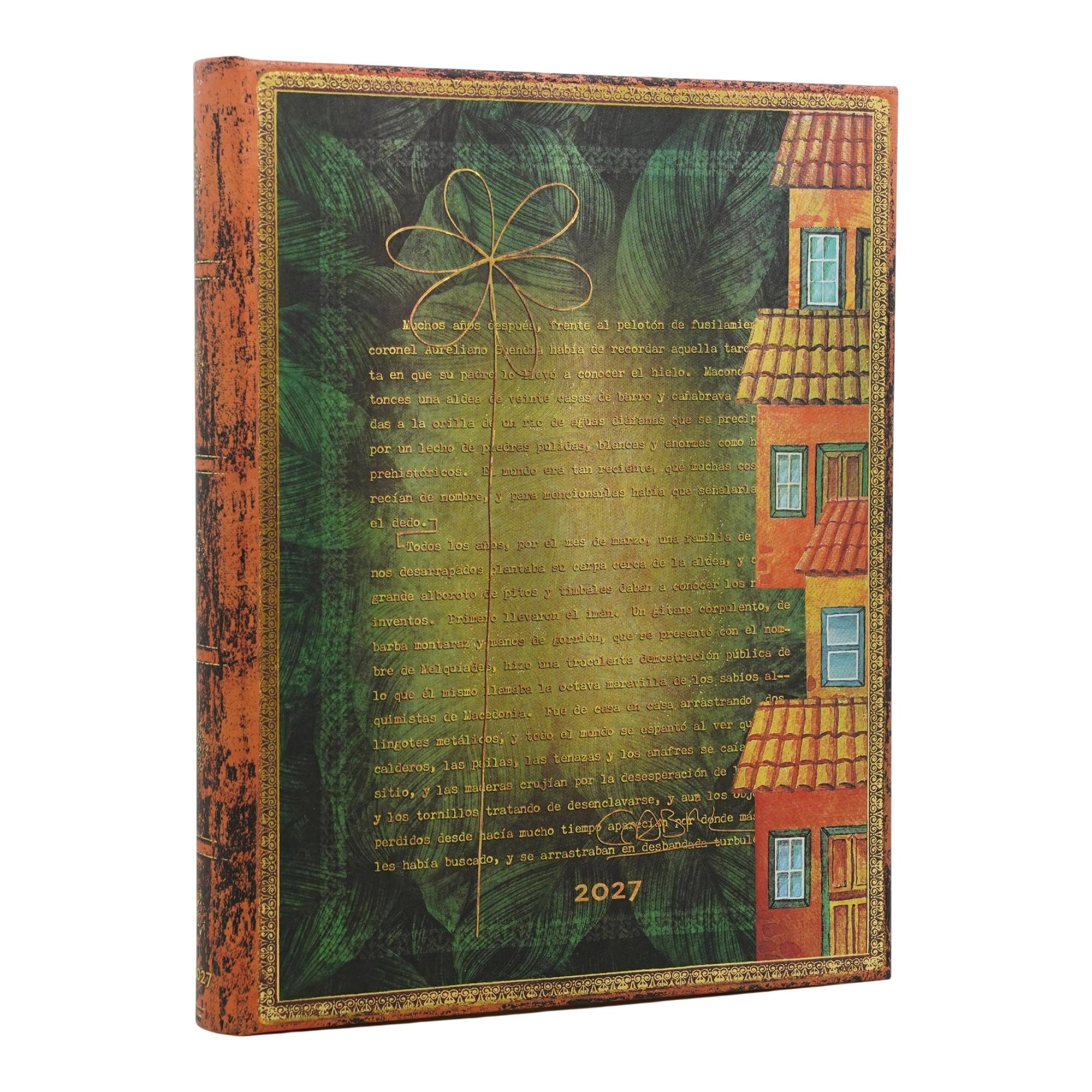 Agenda de 12 Meses (Ene 27 - Dic 27) García Márquez, Cien años de Soledad Ultra (175x230mm) D/P de 432 páginas Paperblanks verde Verde-1