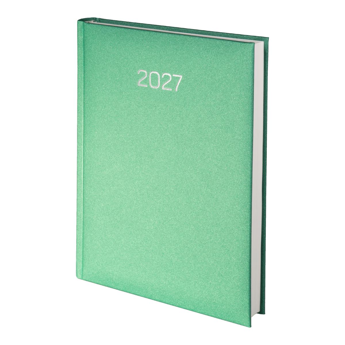 Agenda 2027 Día 15x21 cm Premium Deusto Verde Metal Multilingüe Verde metal-2