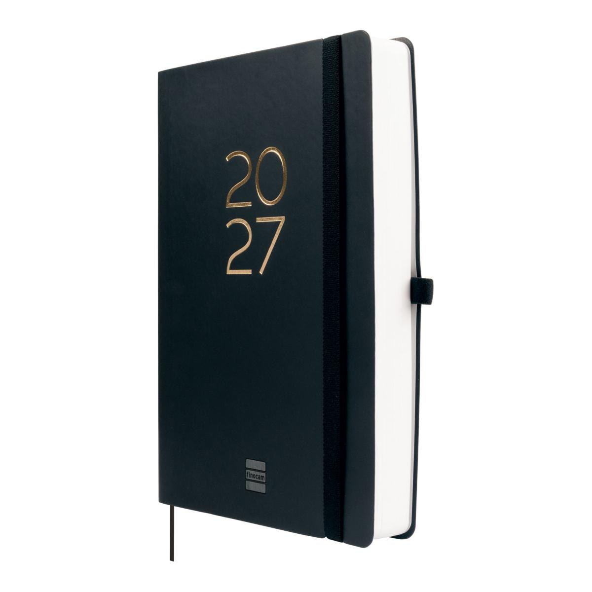 Imagem 0 de Agenda Encadernada 2027 Capri FA5-148x210 mm 1 Dia Por Página Finocam Preto Multilingue