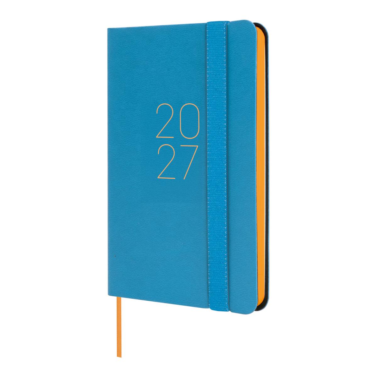 Imagem 0 de Agenda Encadernada 2027 Flexi Lisa F2-82x127 mm Semanal Horizontal Finocam Azul Multilingue