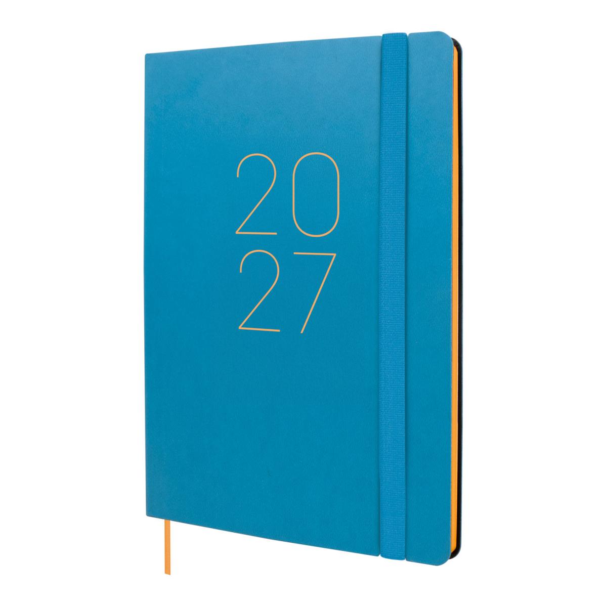 Imagem 0 de Agenda Encadernada 2027 Flexi Lisa FA5-148x210 mm Semanal Vertical Finocam Azul Multilingue