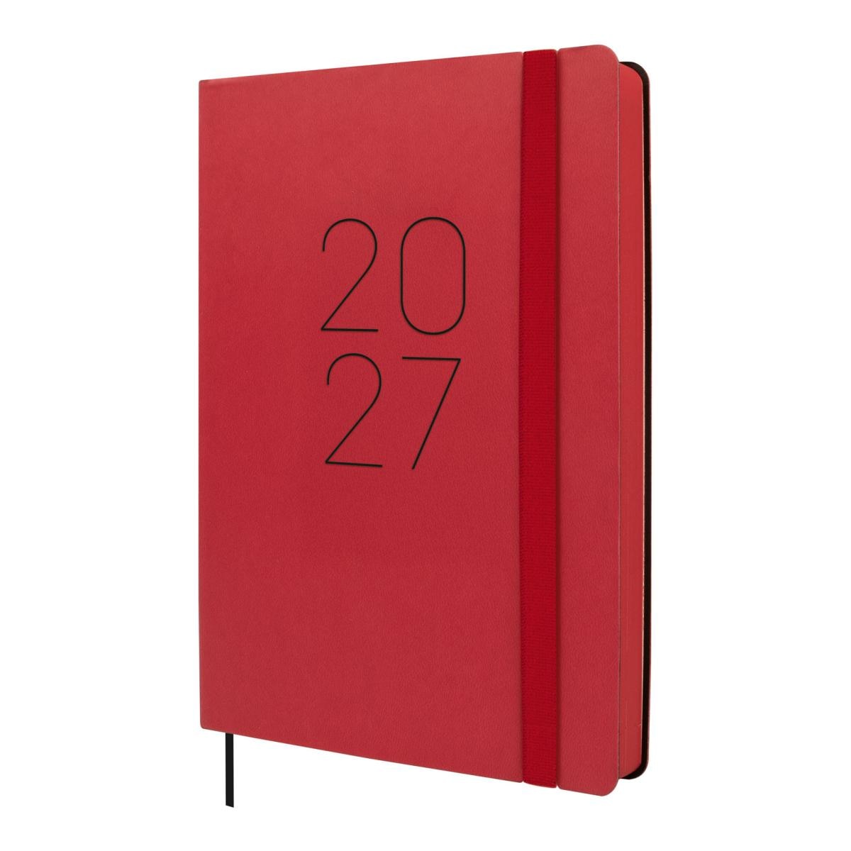 Imagem 1 de Agenda Anual FINOCAM 2027 Flexi Lisa, Capa Flexível, Vermelha