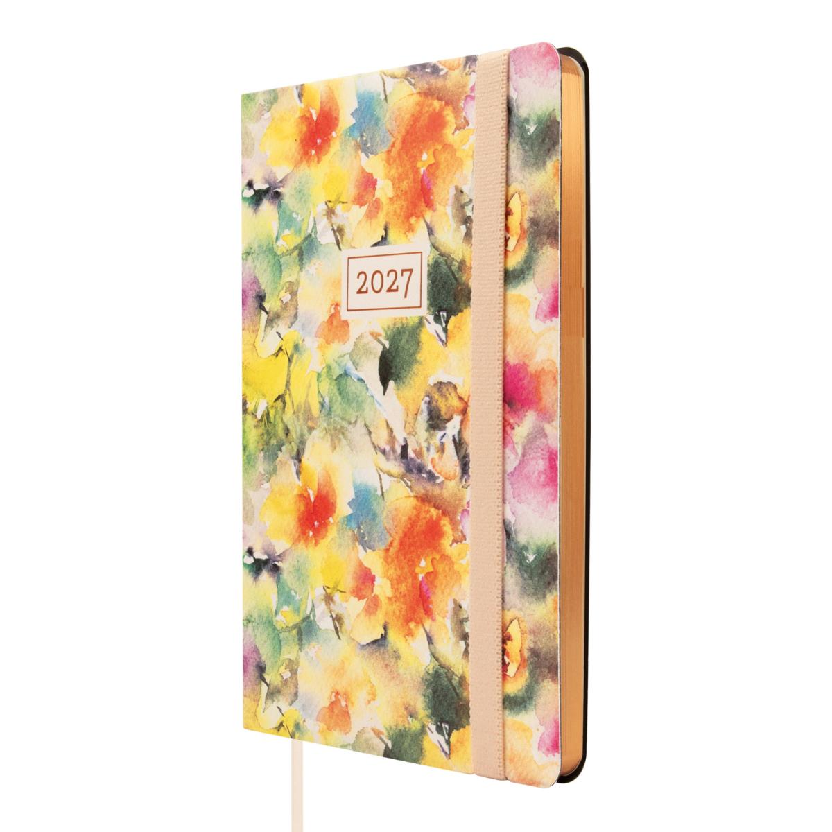 Imagem 0 de Agenda Encadernada 2027 Flexi Joy F4-118x168 mm Semanal Horizontal Bloom Finocam Multicolor Multilingue