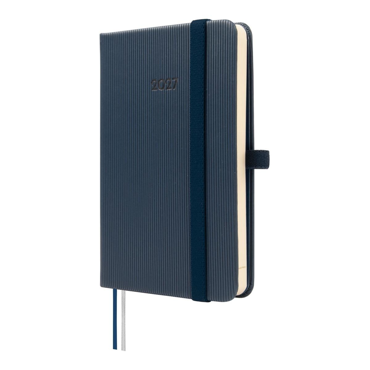 Imagem 0 de Agenda Encadernada 2027 Mínimal Textura M2-82x127 mm Semanal Horizontal Finocam Azul Multilingue