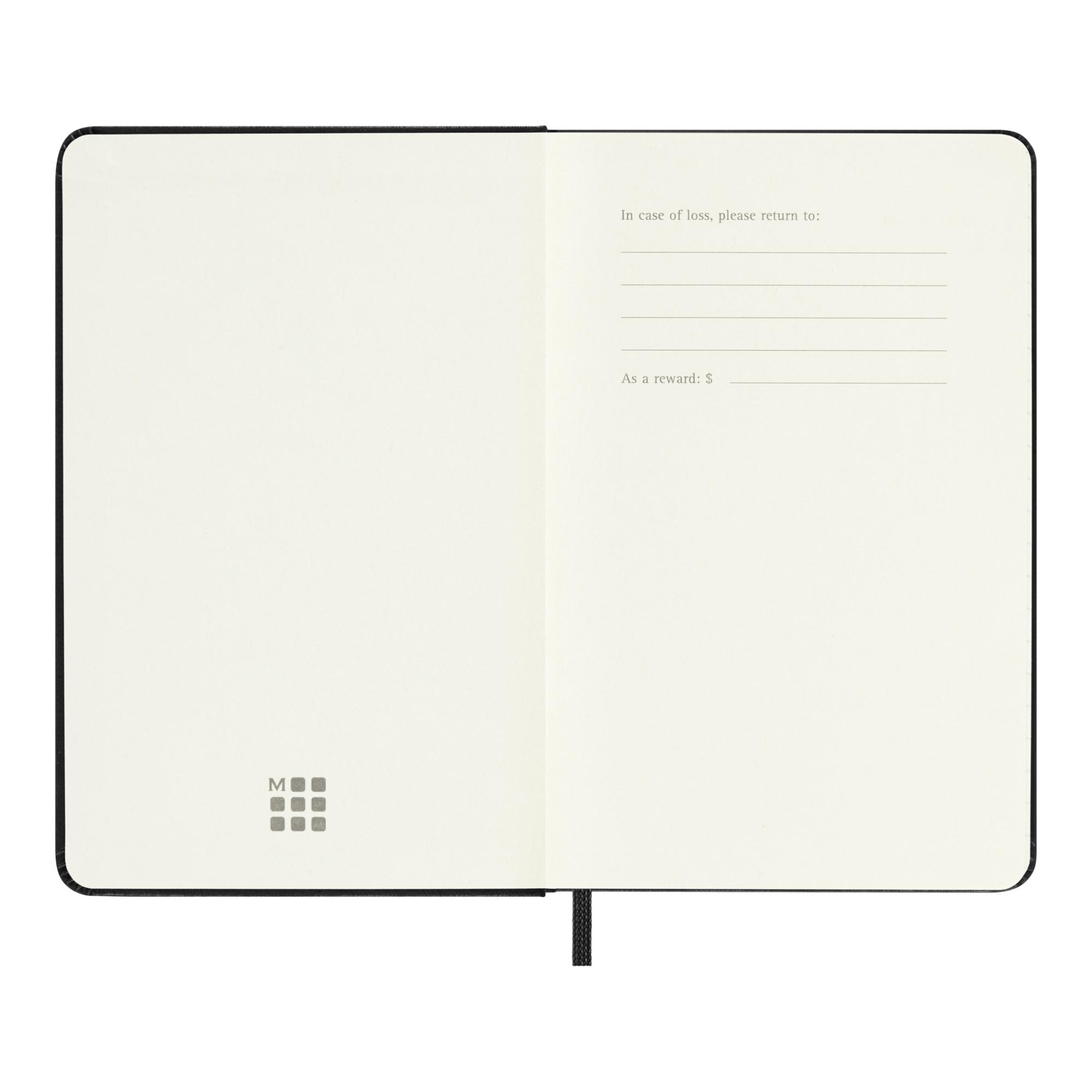 Agenda pocket 2027 semana vista tapa dura Moleskine negro en inglés Negro-3
