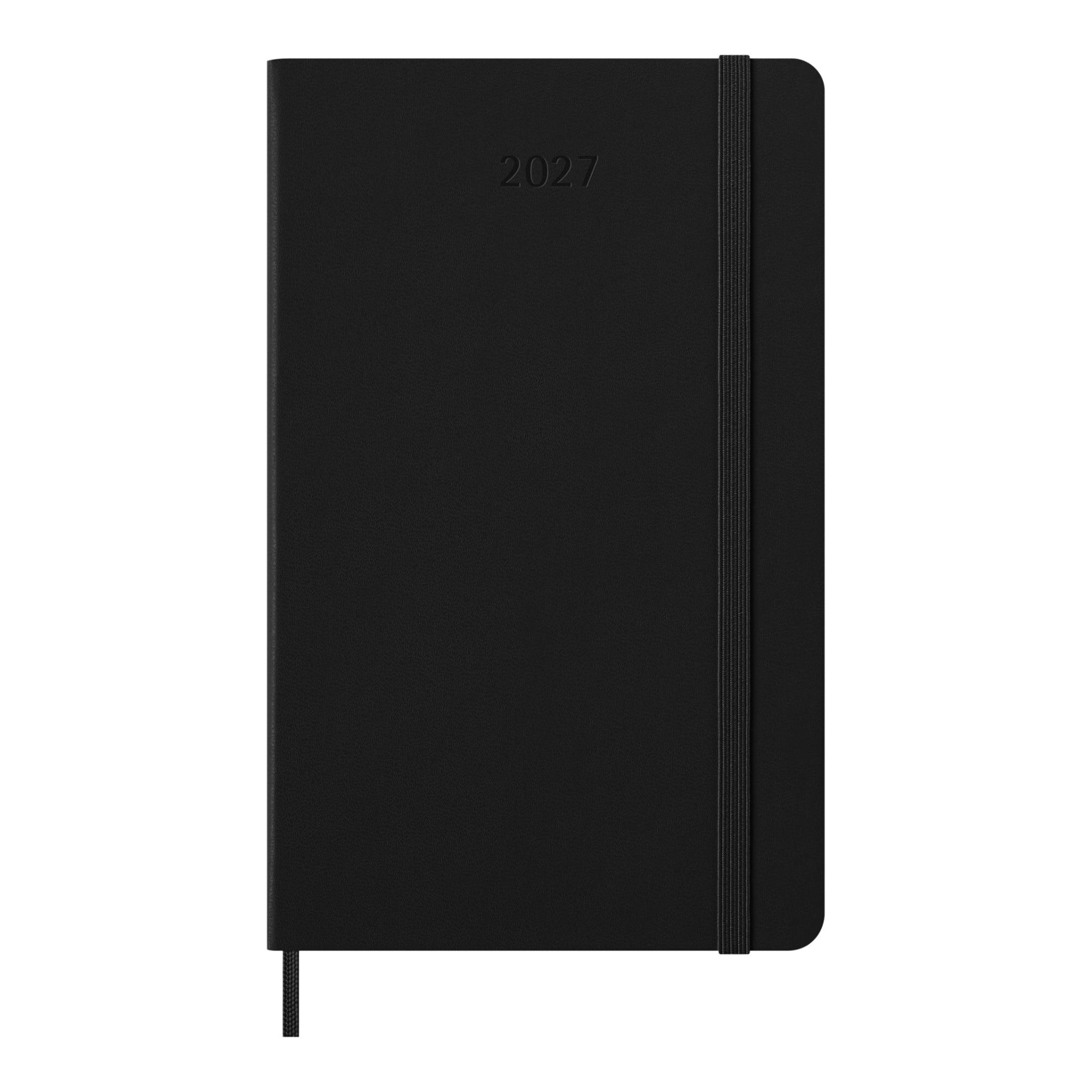 Agenda large 2027 semana vista tapa dura Moleskine negro en inglés Negro-2
