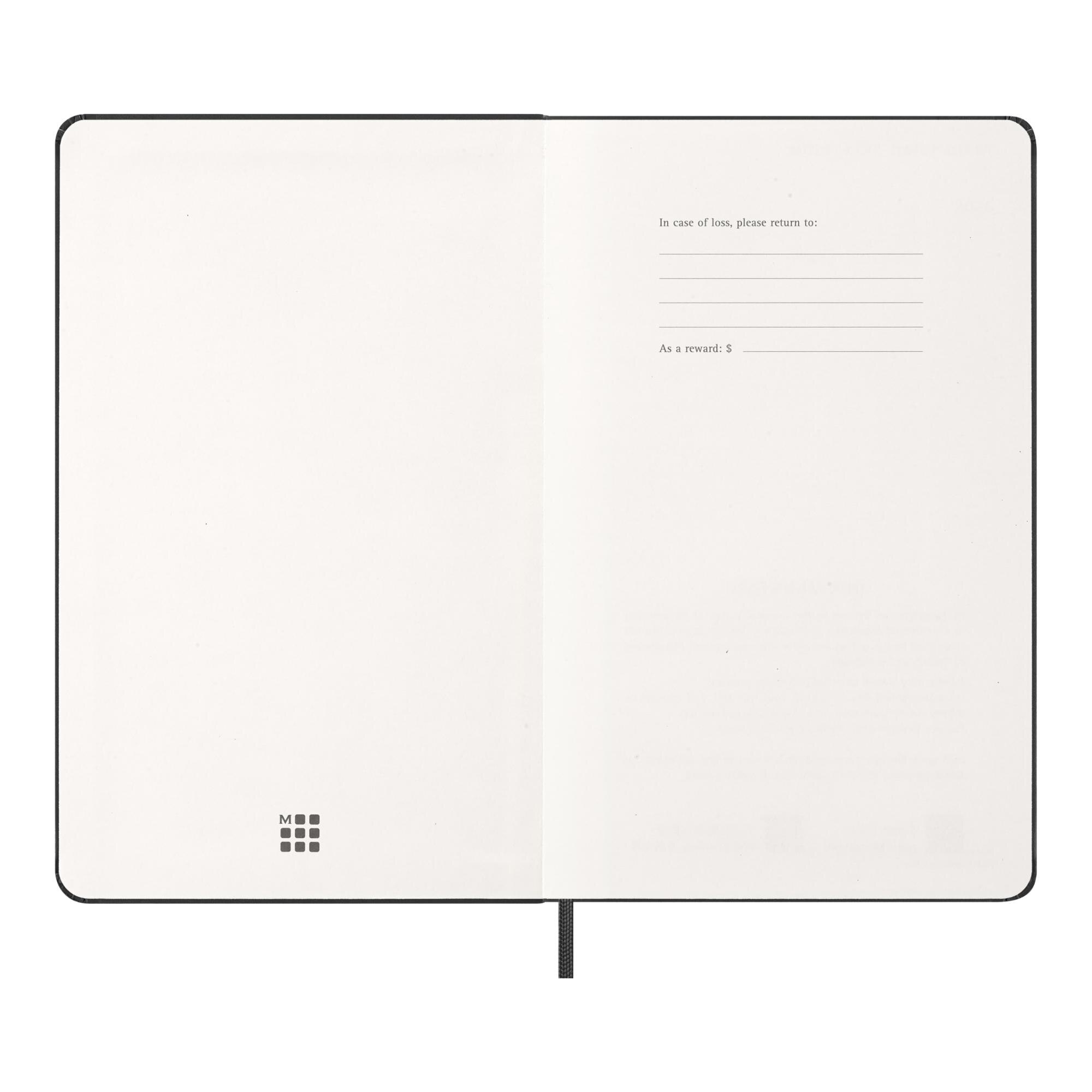 Agenda large 2027 semana vista tapa dura Moleskine negro en inglés Negro-3