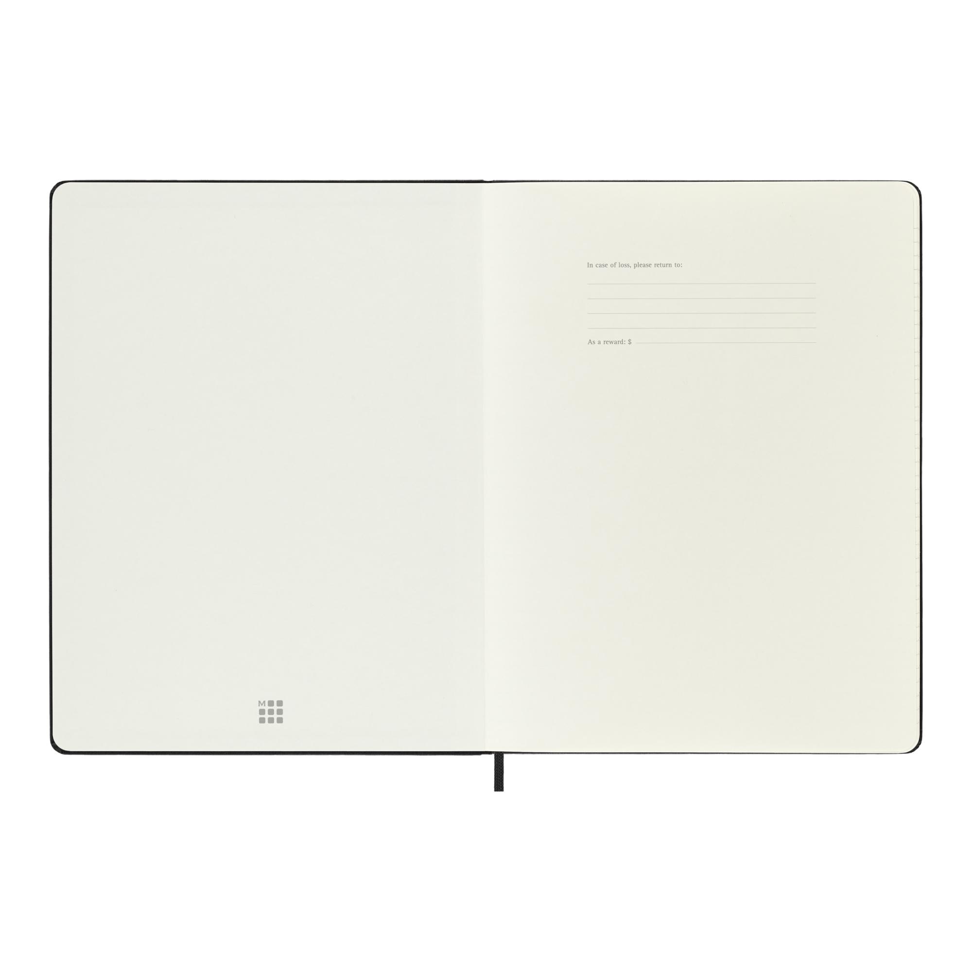 Agenda extralarge 2027 semana vista tapa dura Moleskine negro en inglés Negro-3