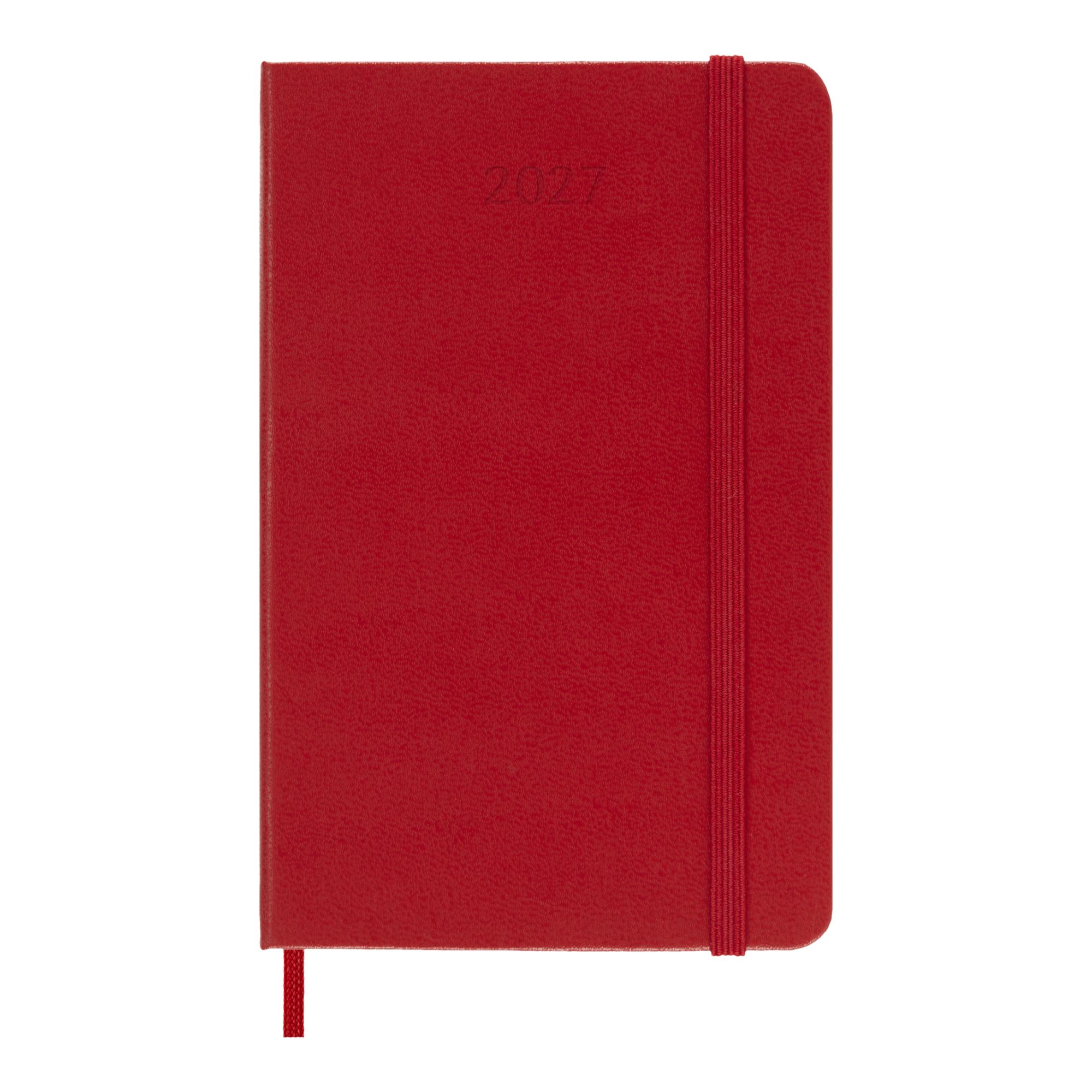 Agenda pocket 2027 semana vista tapa dura Moleskine rojo en inglés Rojo-2
