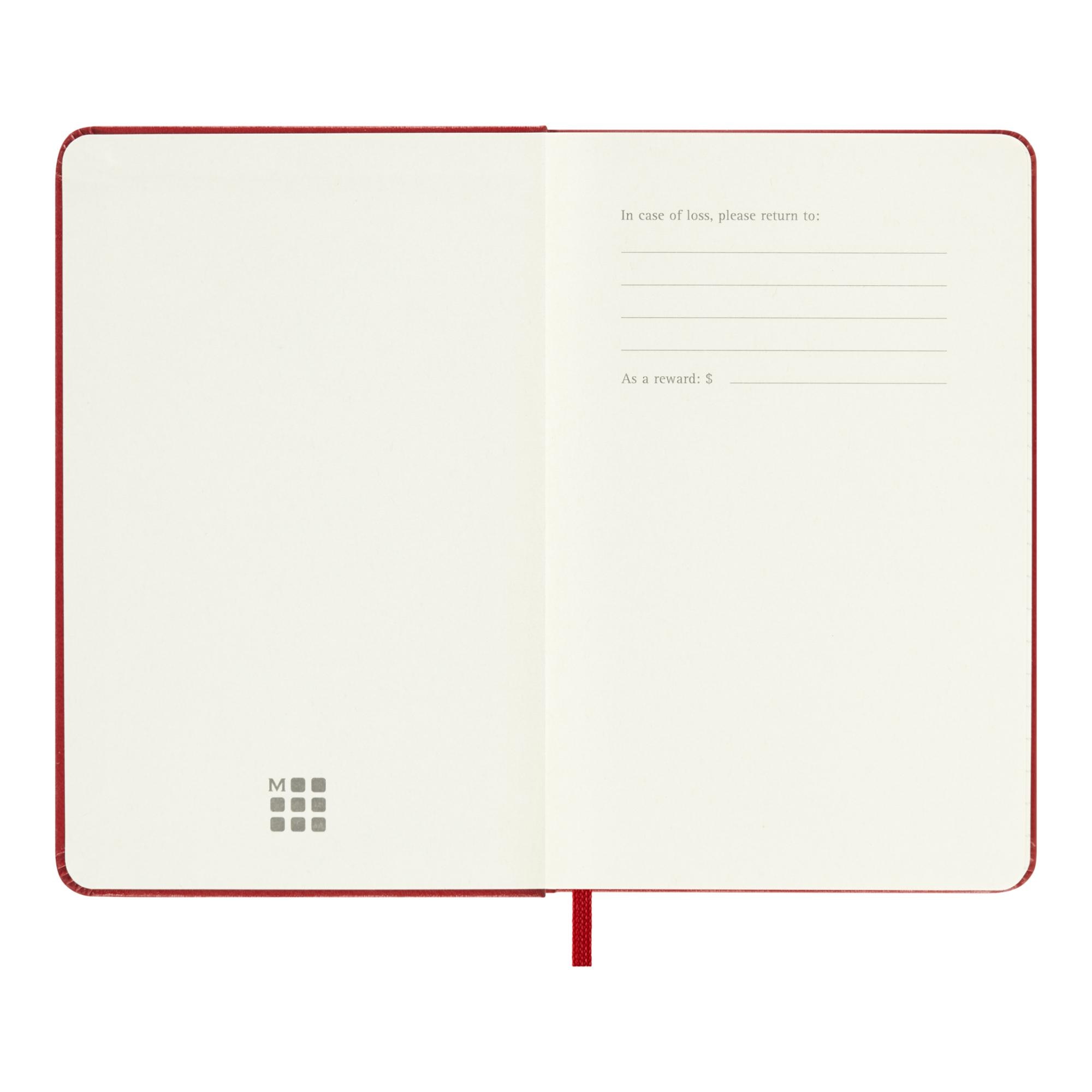 Agenda pocket 2027 semana vista tapa dura Moleskine rojo en inglés Rojo-3