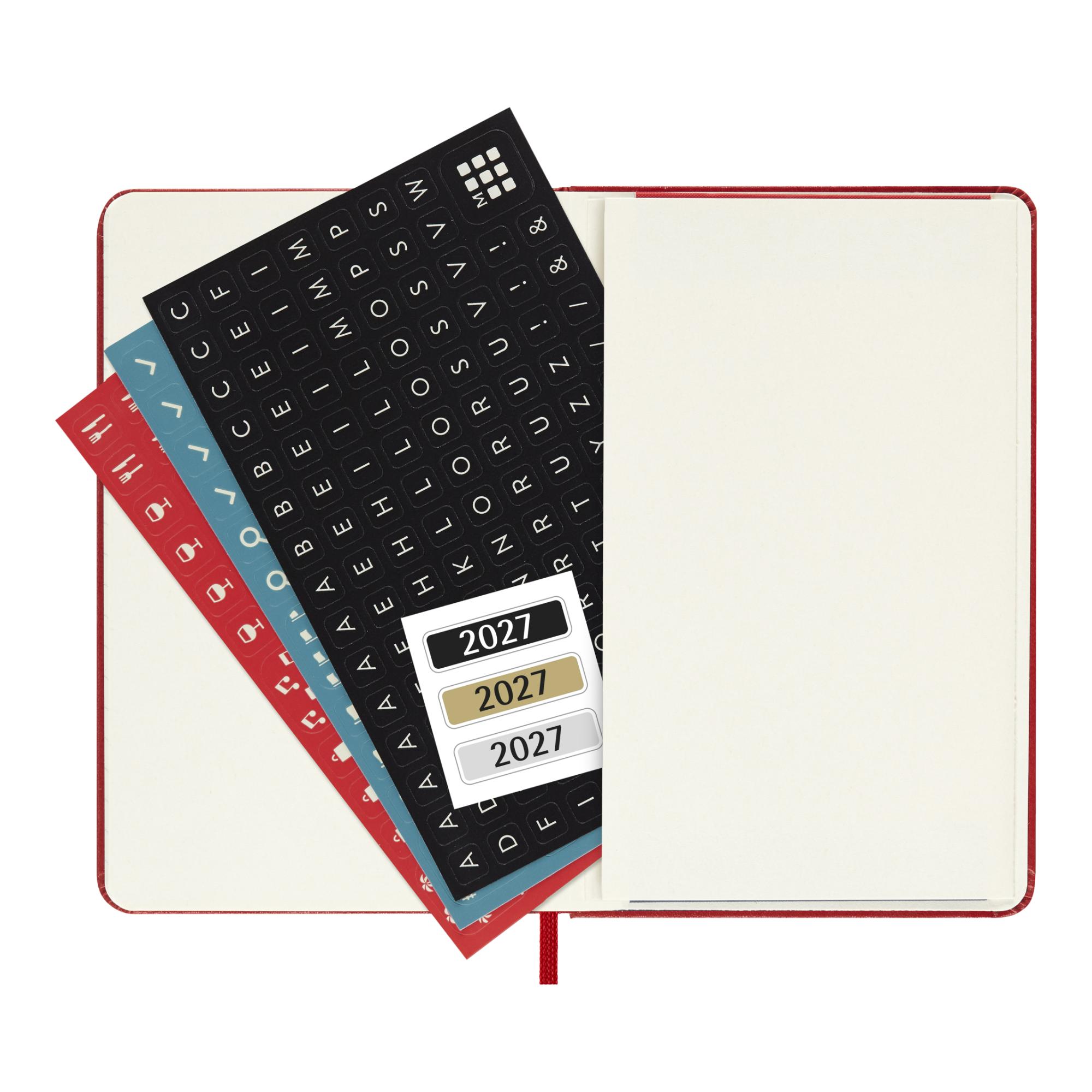 Agenda pocket 2027 semana vista tapa dura Moleskine rojo en inglés Rojo-6