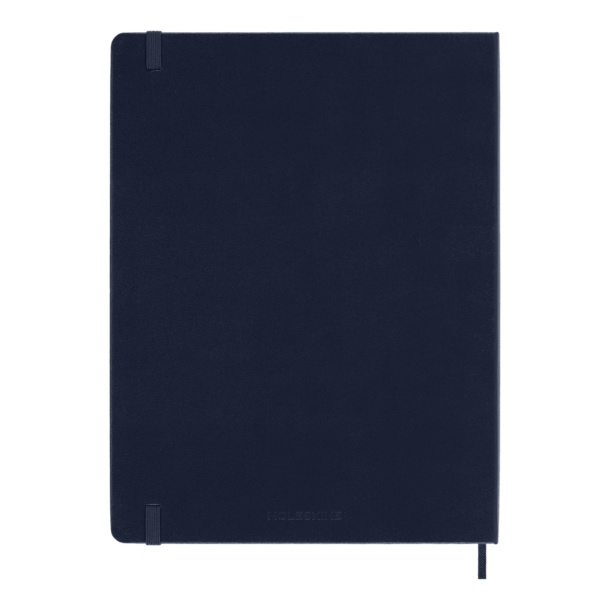 Agenda extralarge 2027 semana vista tapa dura Moleskine azul zafiro en inglés Azul-7