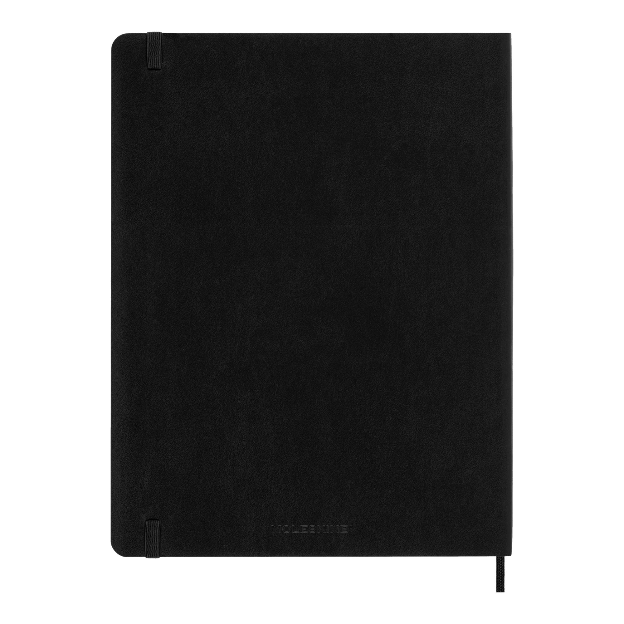 Agenda extralarge 2027 semana vista tapa blanda Moleskine negro en inglés Negro-7