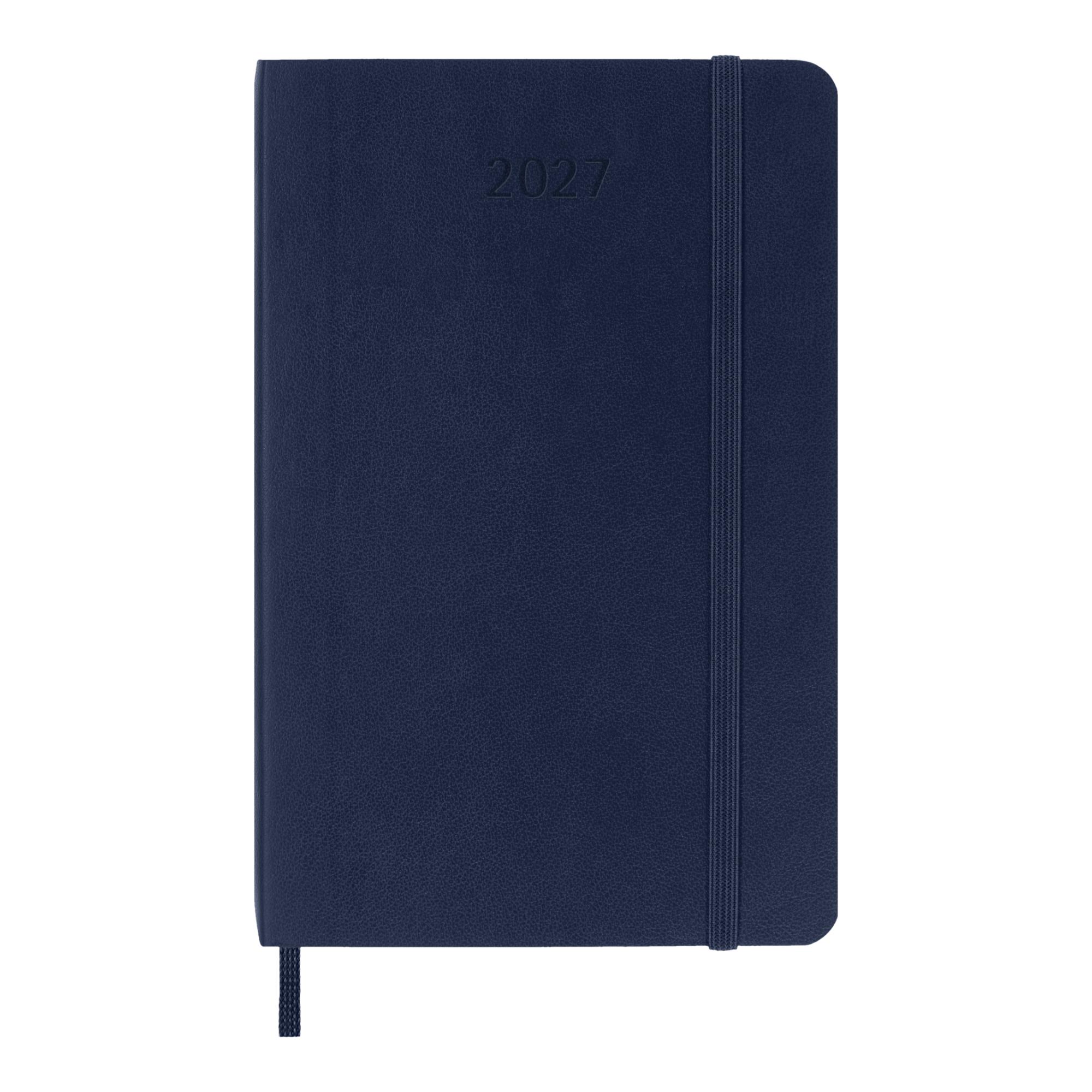 Agenda pocket 2027 semana vista tapa blanda Moleskine azul zafiro en inglés Azul-2