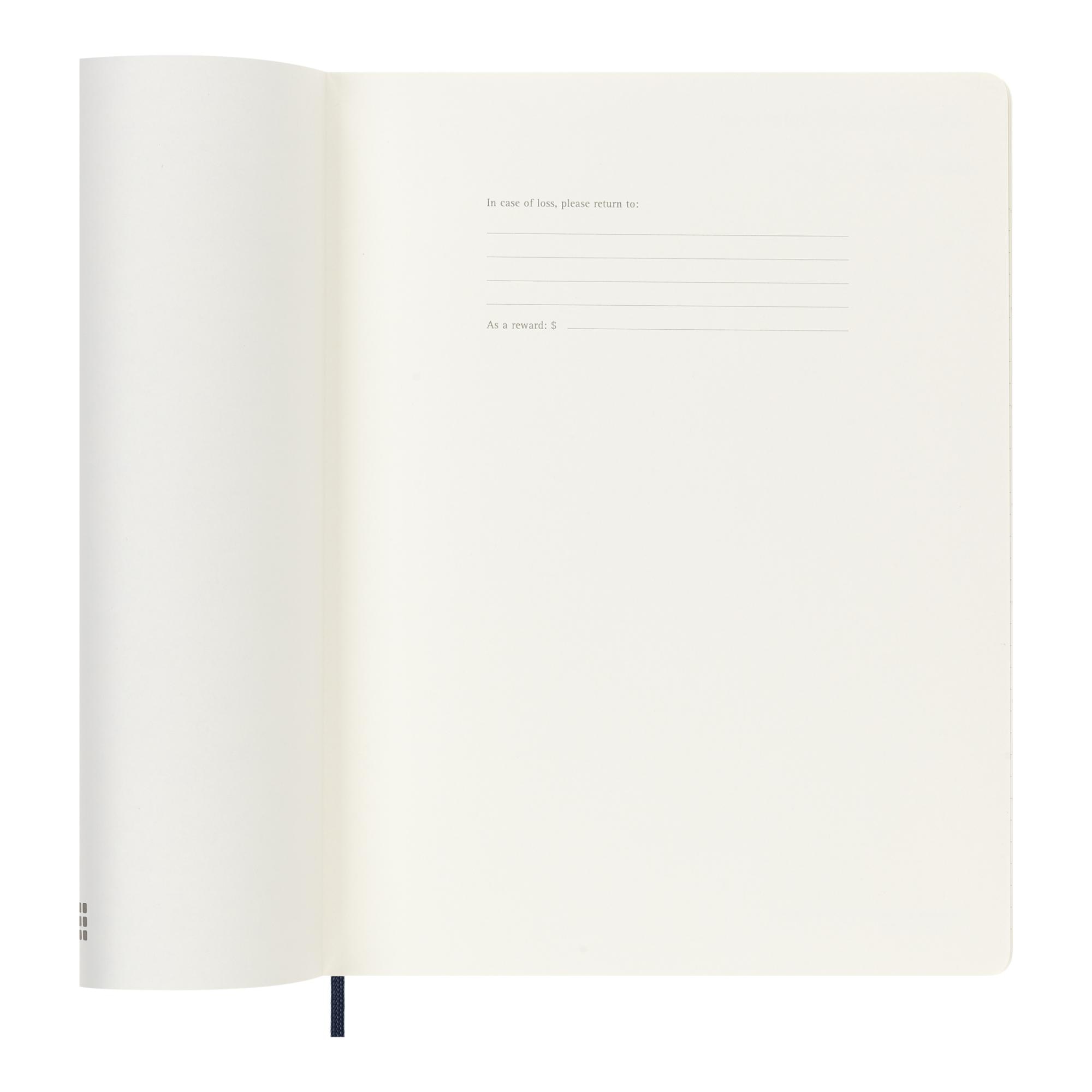 Agenda extralarge 2027 semana vista tapa blanda Moleskine azul zafiro en inglés Azul-3