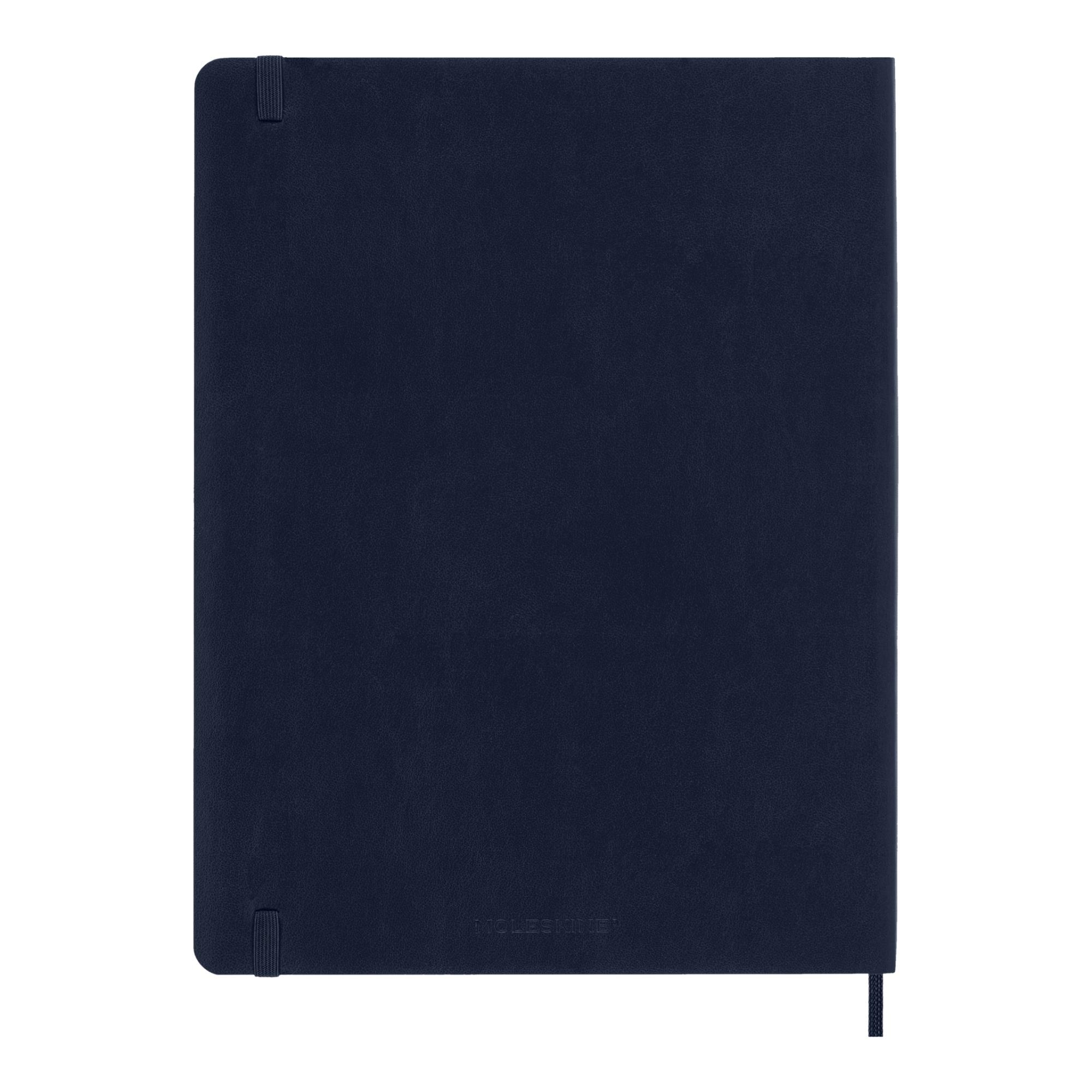 Agenda extralarge 2027 semana vista tapa blanda Moleskine azul zafiro en inglés Azul-7