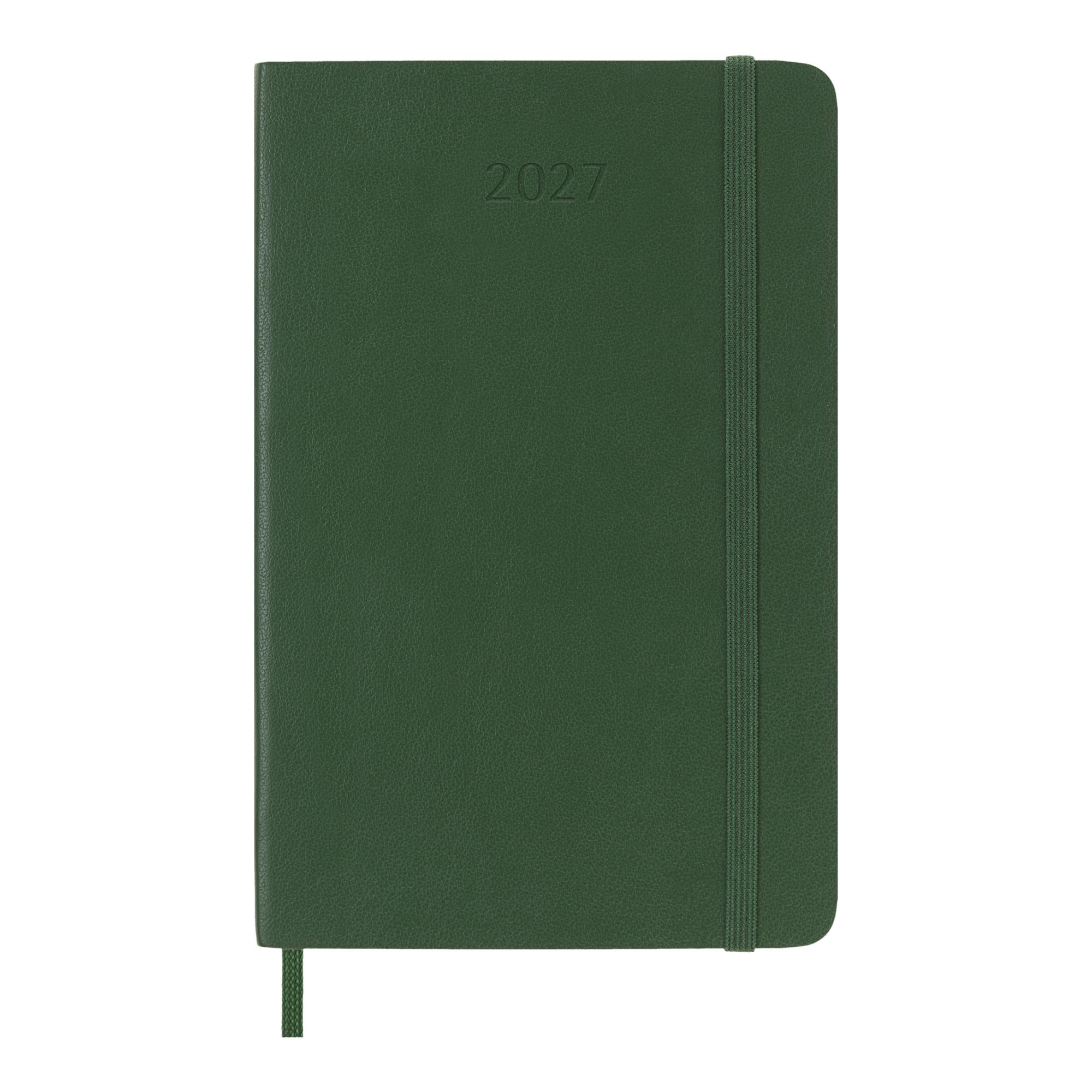 Agenda pocket 2027 semana vista tapa blanda Moleskine verde mirto en inglés Verde-2