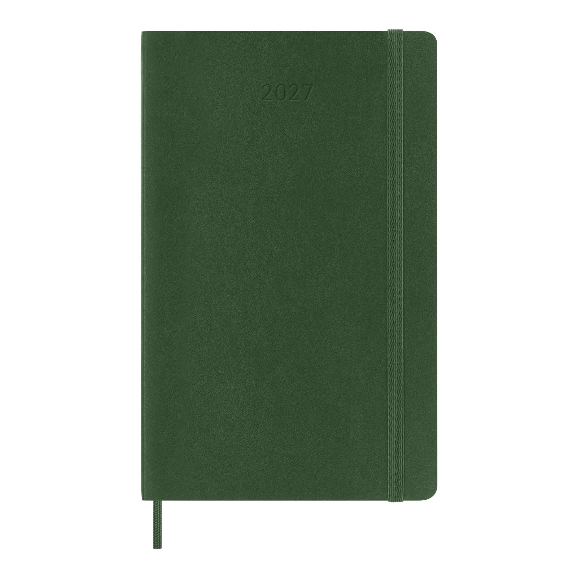 Imagen 2 de Agenda large 2027 semana vista tapa blanda Moleskine verde mirto en inglés Verde
