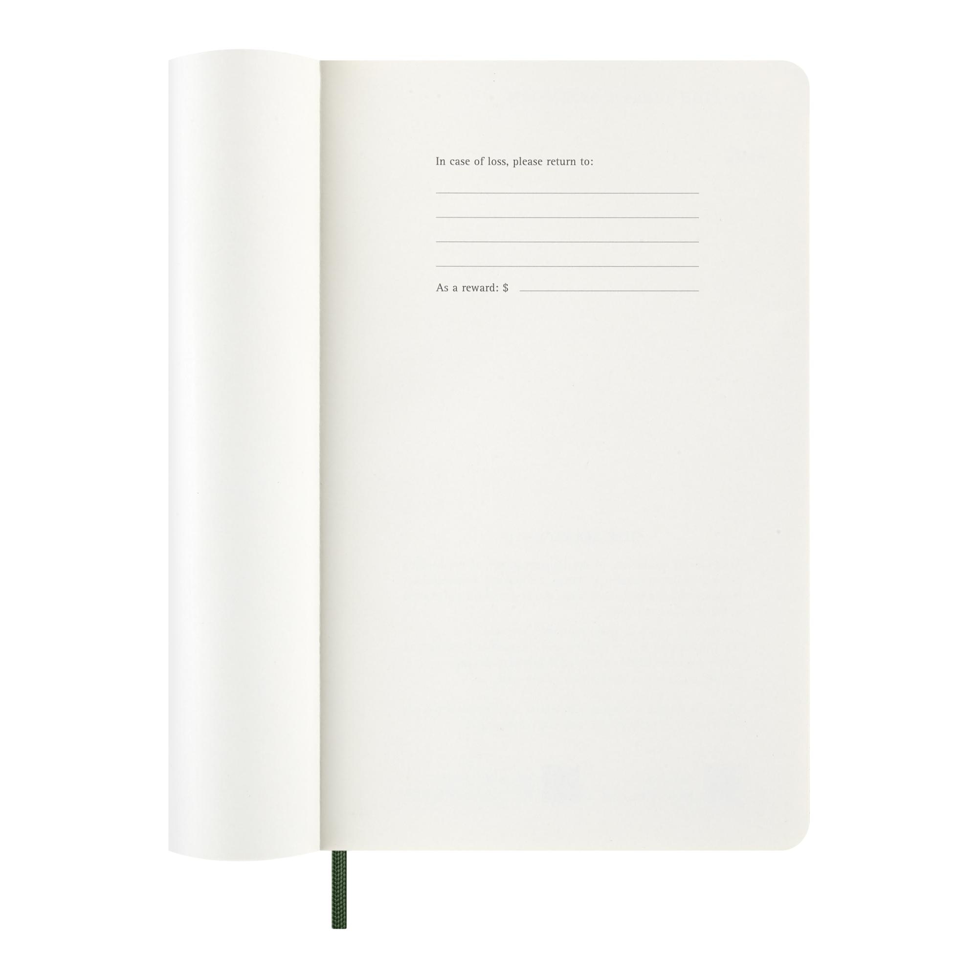 Imagen 3 de Agenda large 2027 semana vista tapa blanda Moleskine verde mirto en inglés Verde