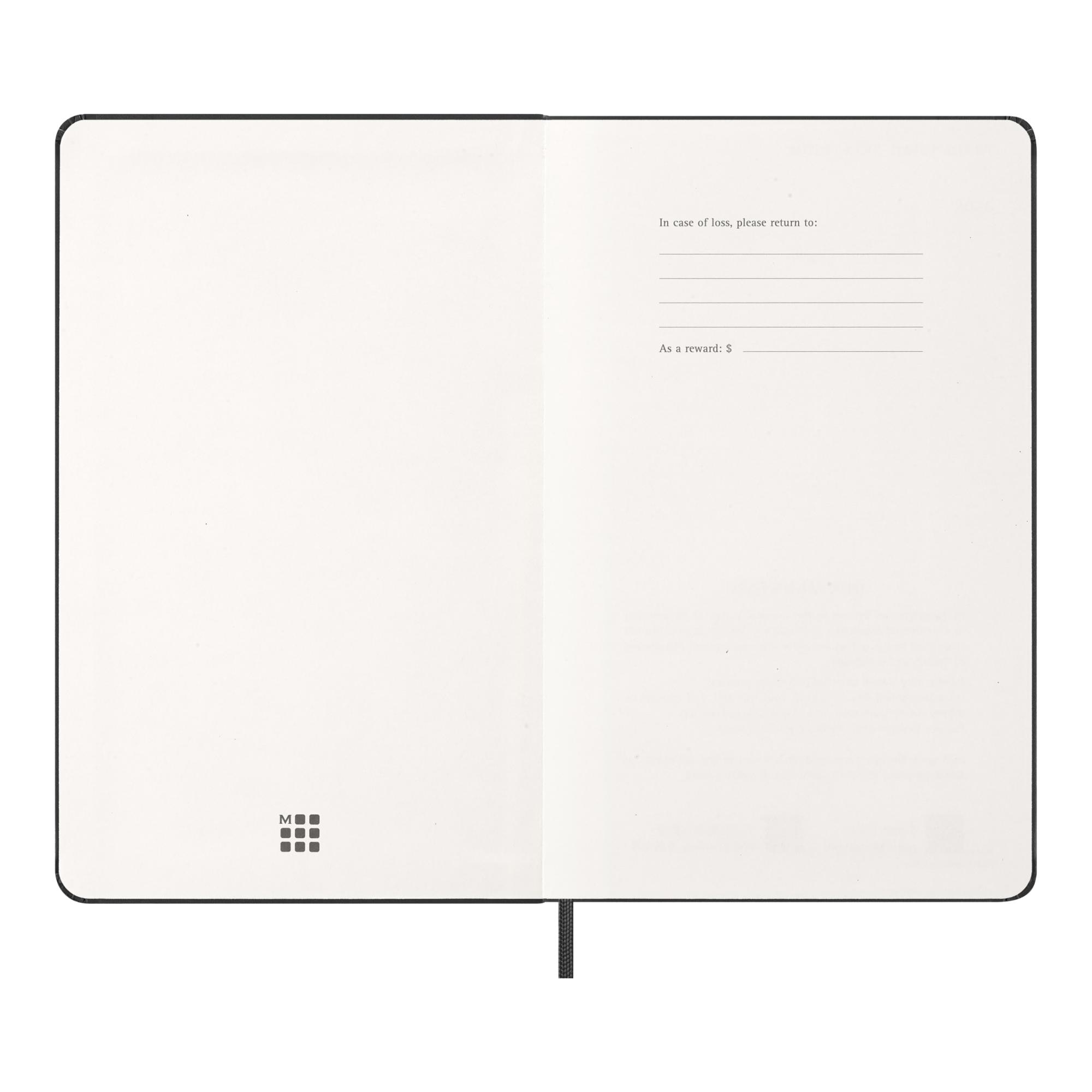 Agenda large 2027 semana vista horizontal tapa dura Moleskine negro en inglés Negro-3
