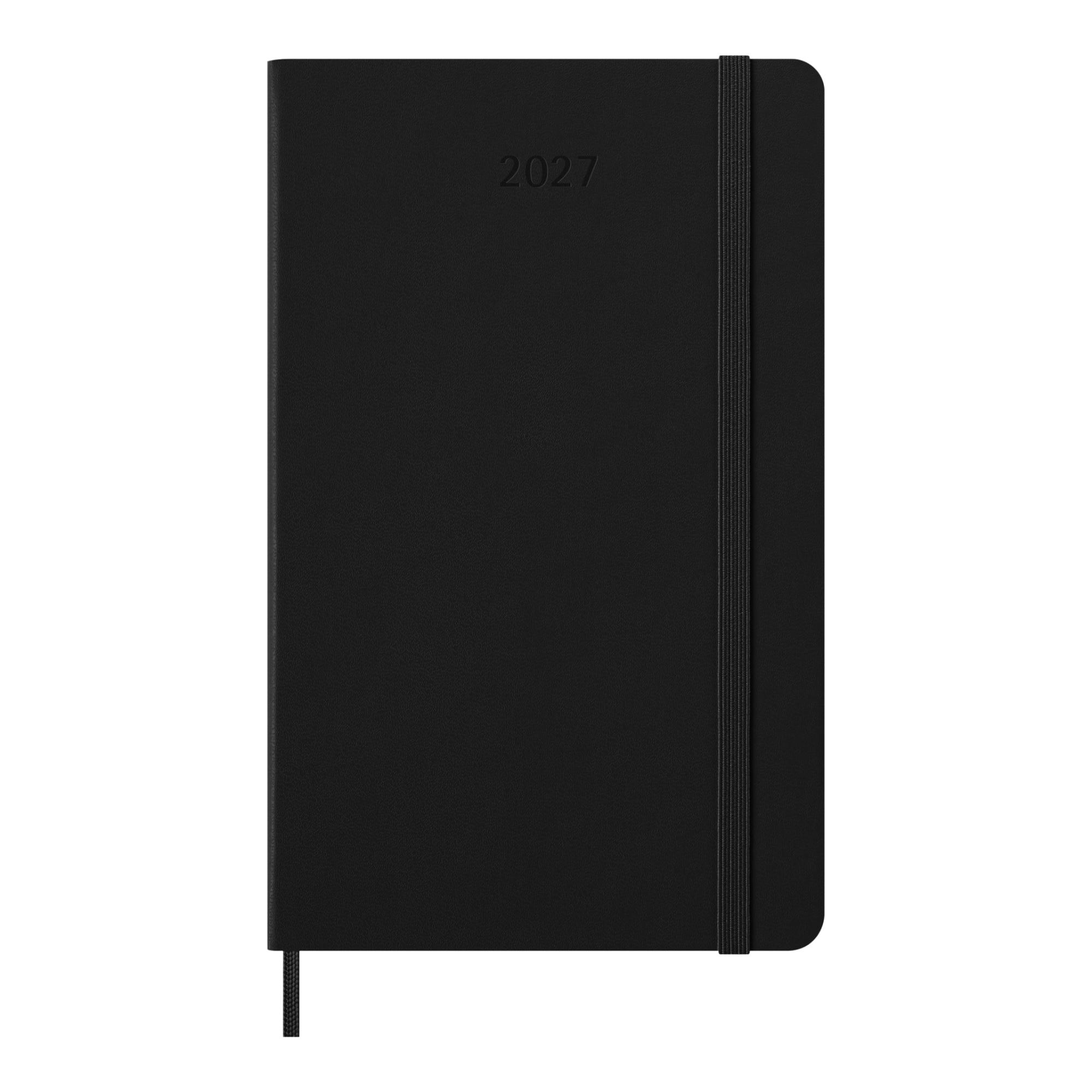 Agenda large 2027 día página tapa dura Moleskine negro en inglés Negro-2